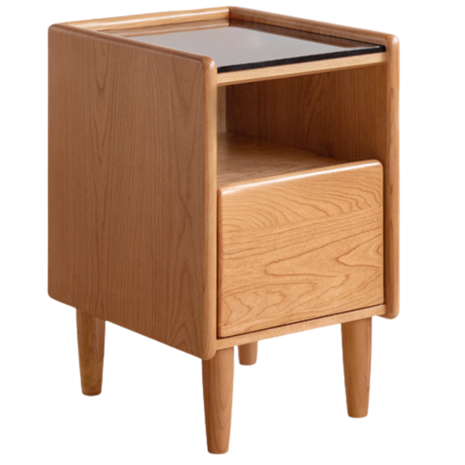 Cherry Solid Wood Retro Nightstand