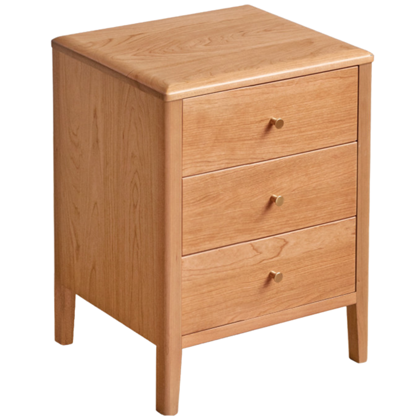 Cherry Solid Wood Retro Nightstand