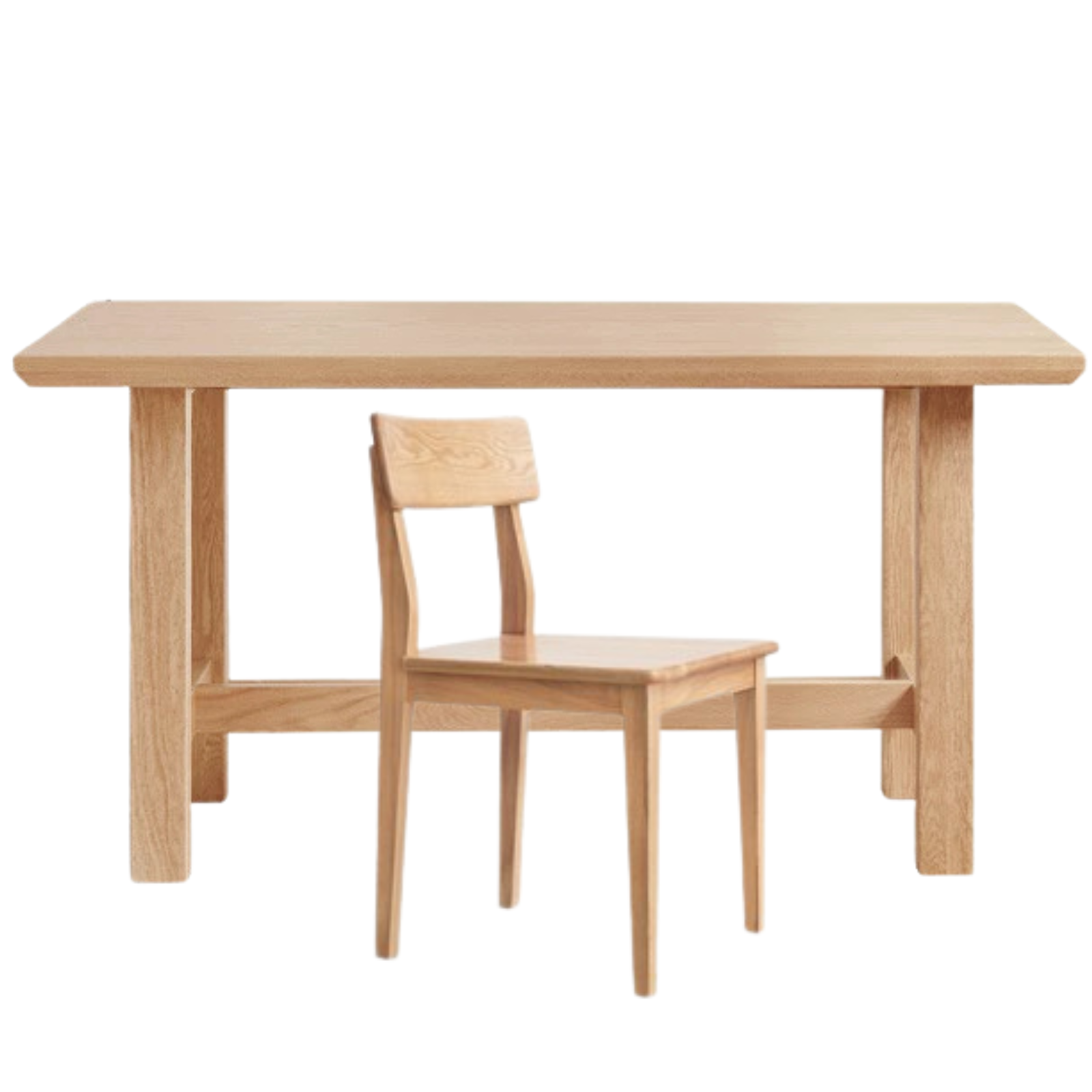Ash Solid Wood Wabi Sabi Style Dining Table
