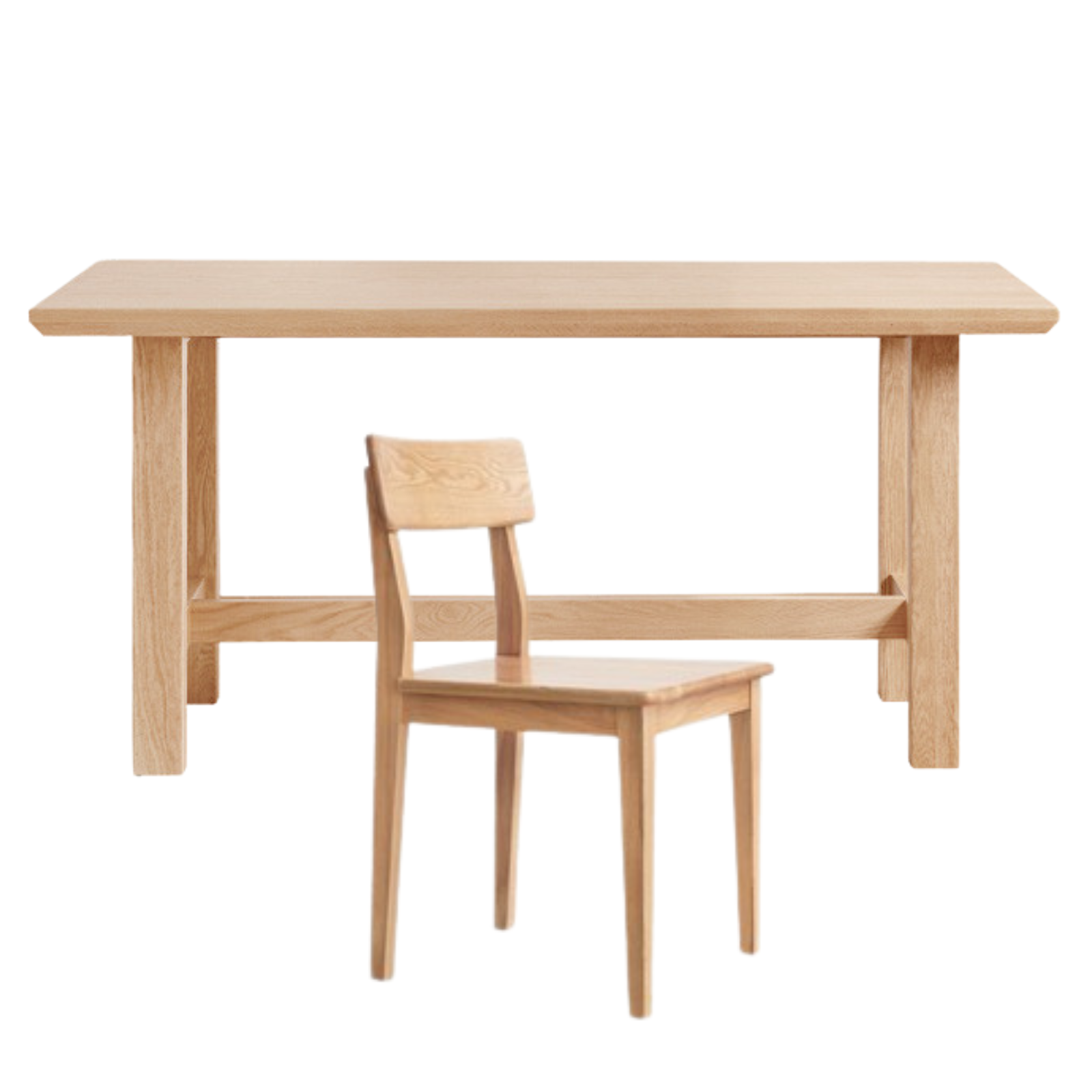 Ash Solid Wood Wabi Sabi Style Dining Table