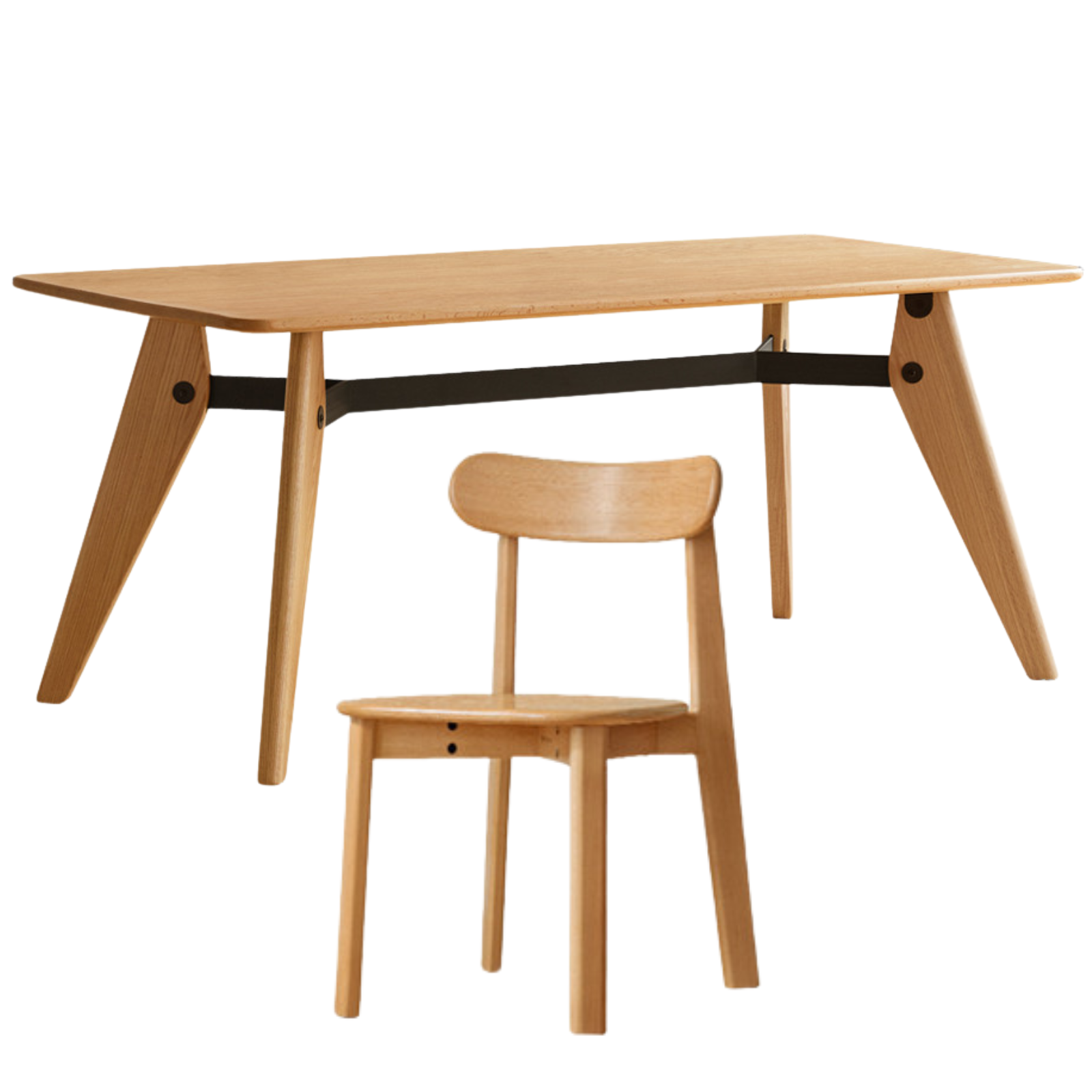 Oak Solid Wood Modern Dining Table