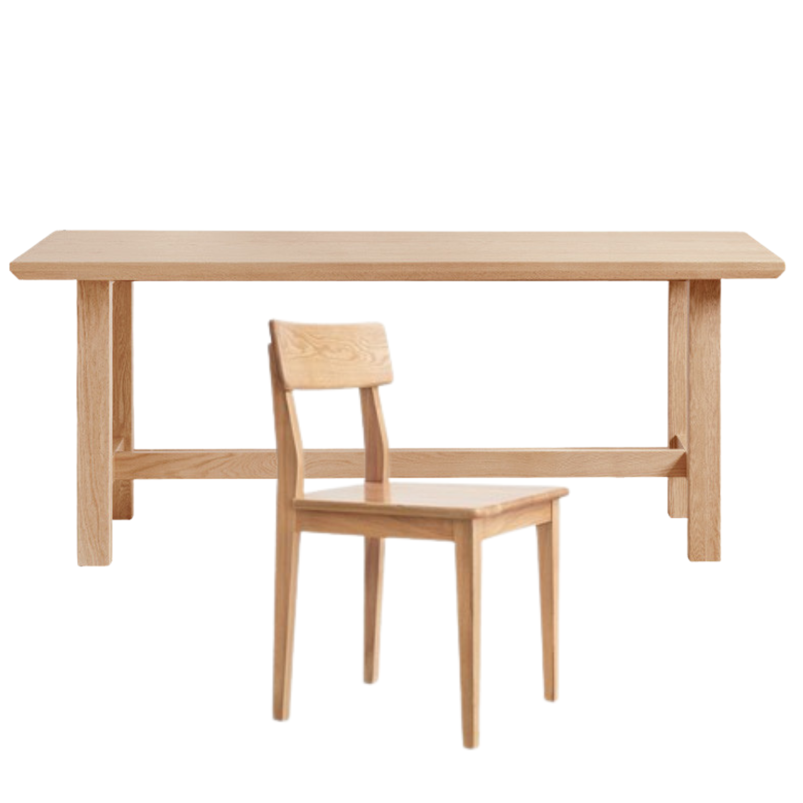 Ash Solid Wood Wabi Sabi Style Dining Table