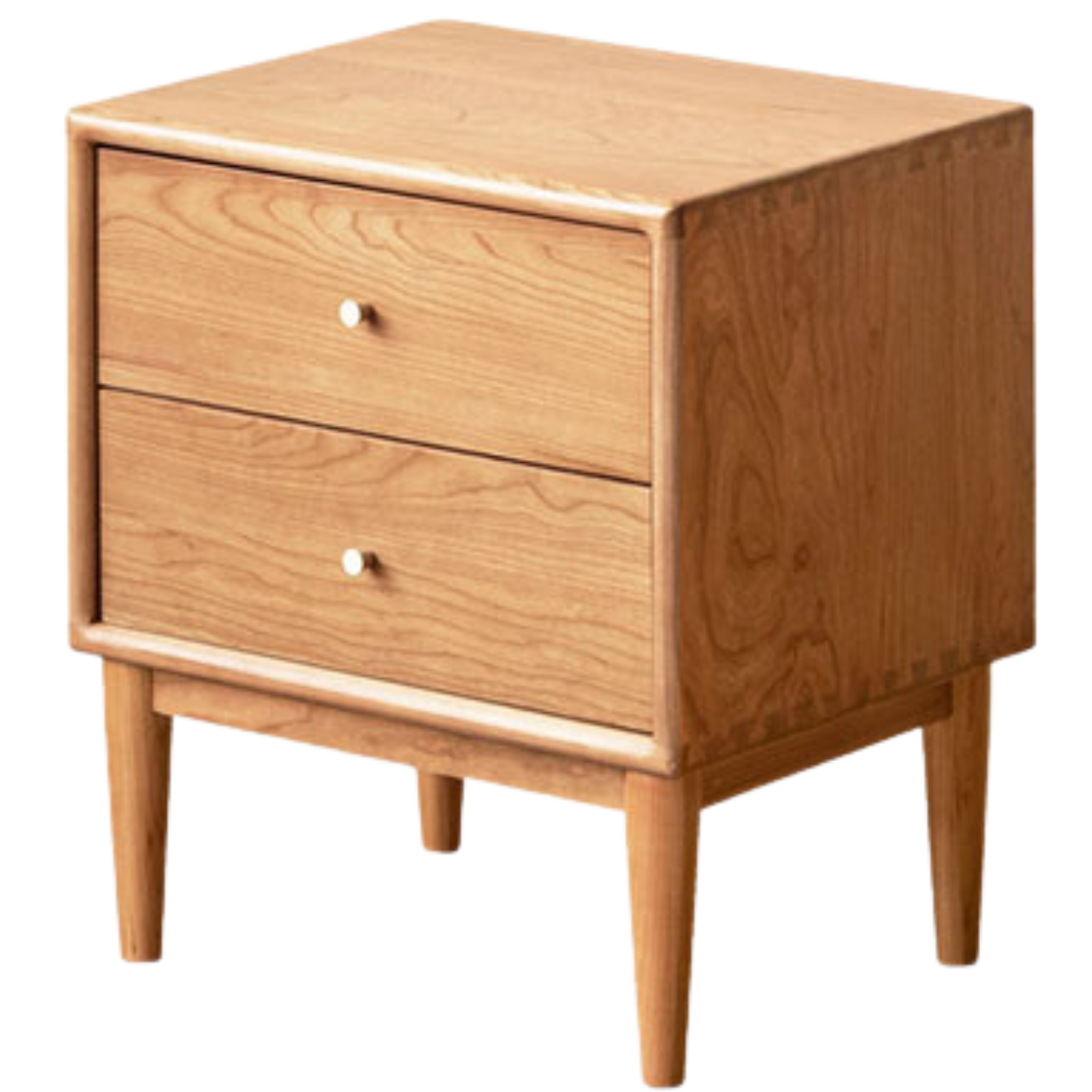 Cherry Solid Wood Retro Nightstand