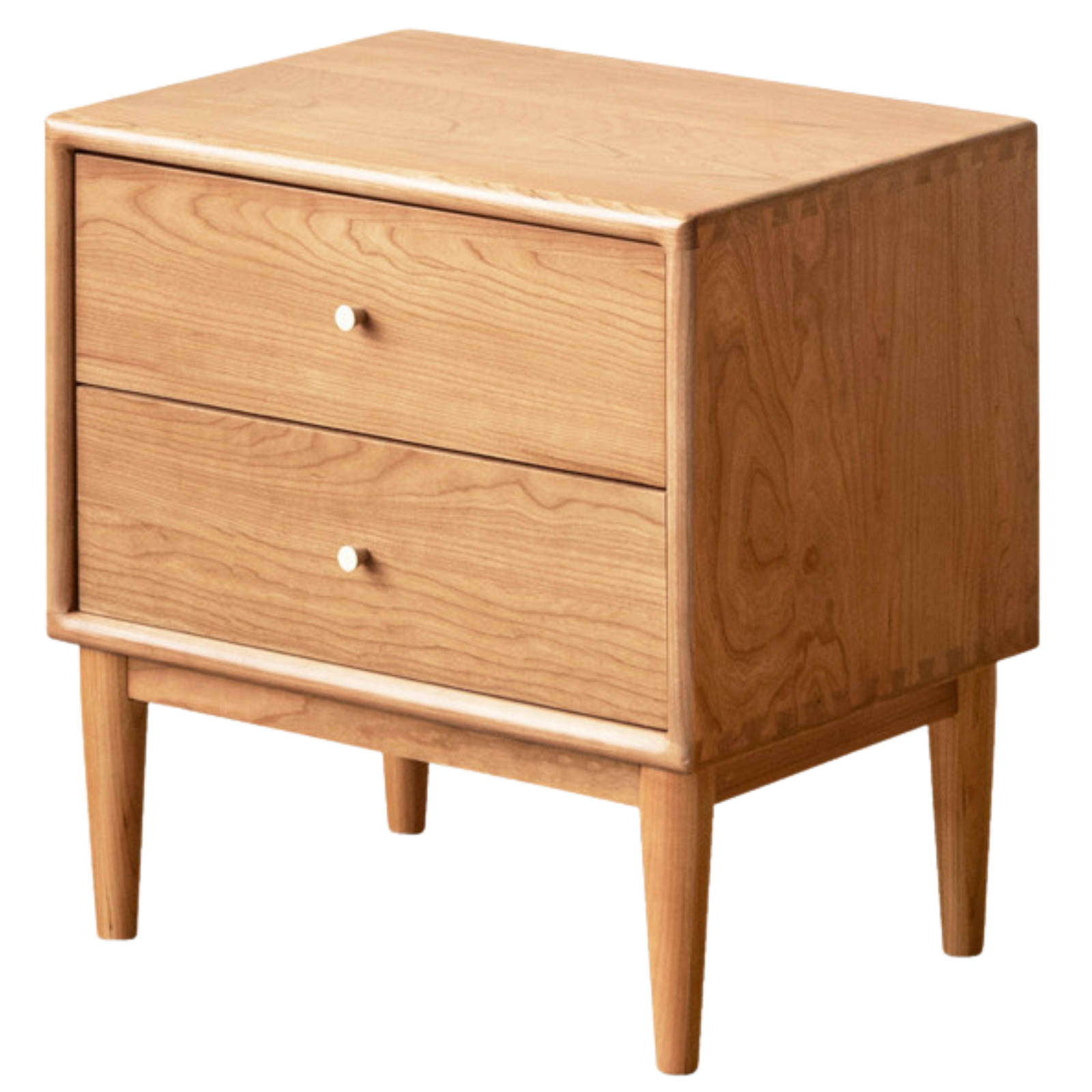 Cherry Solid Wood Retro Nightstand