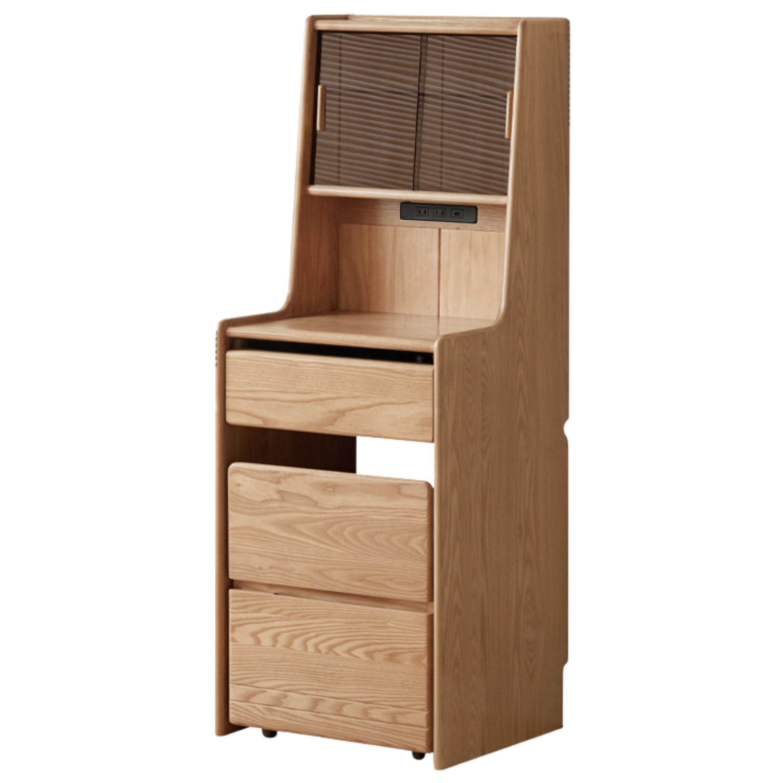 Ash Solid Wood Original Wood Style Multifunctional Dressing Table