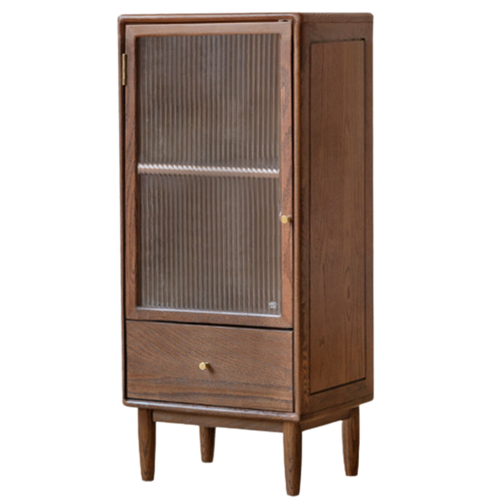 Ash Solid Wood Modern Side Cabinet.