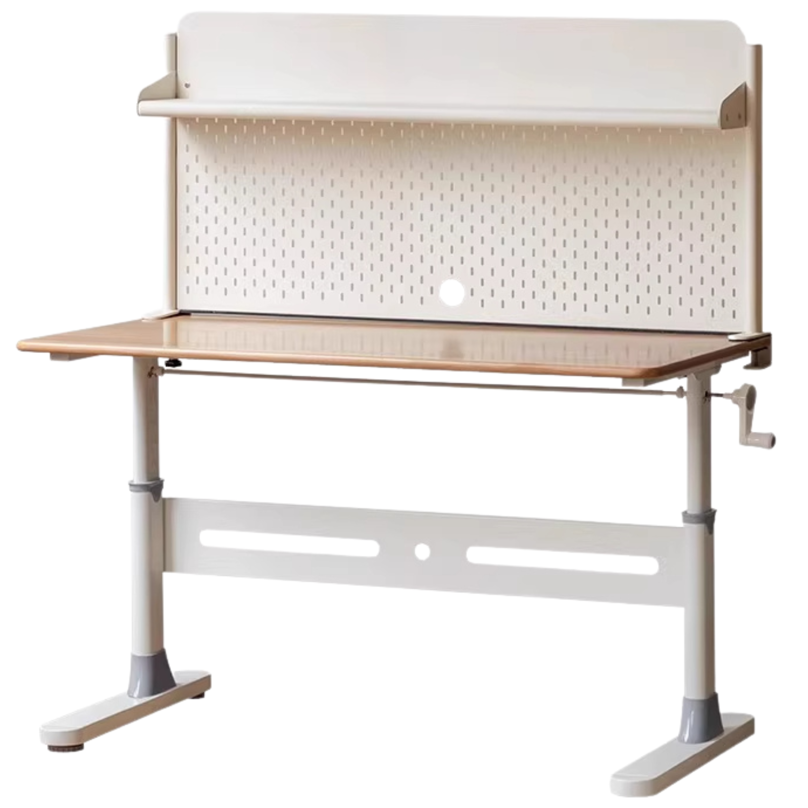 Beech, Solid Rubberwood Solid Wood Kids Liftable Desk