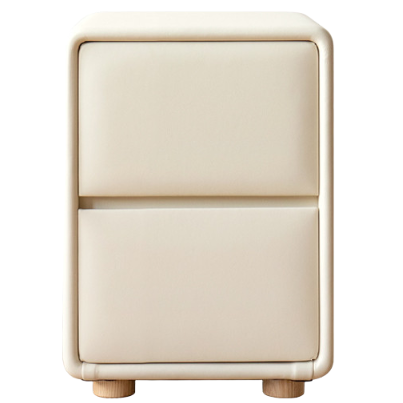 Beech Solid Wood White Cream Style Nightstand