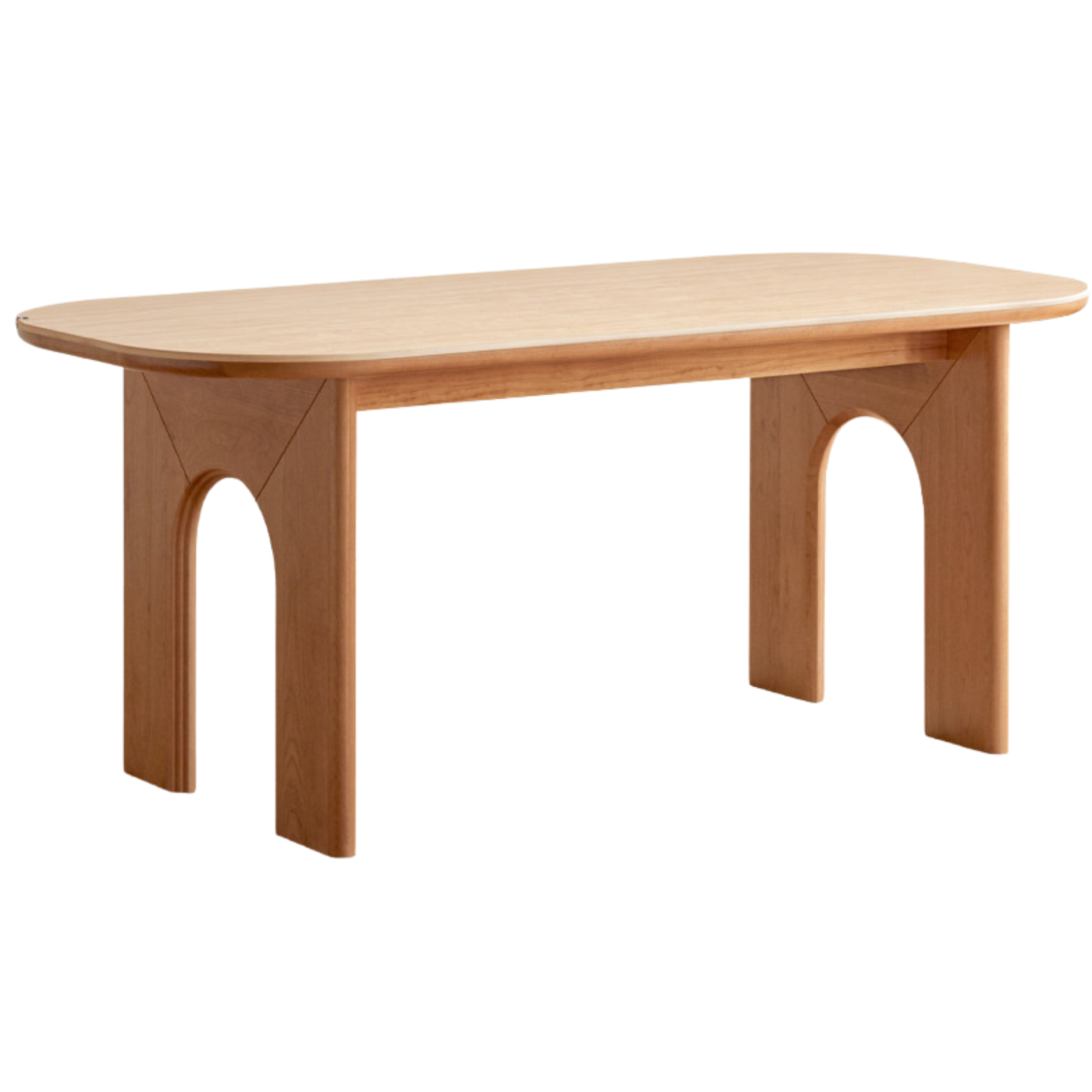 Cherry Solid Wood French Retro Style Slab Dining Table