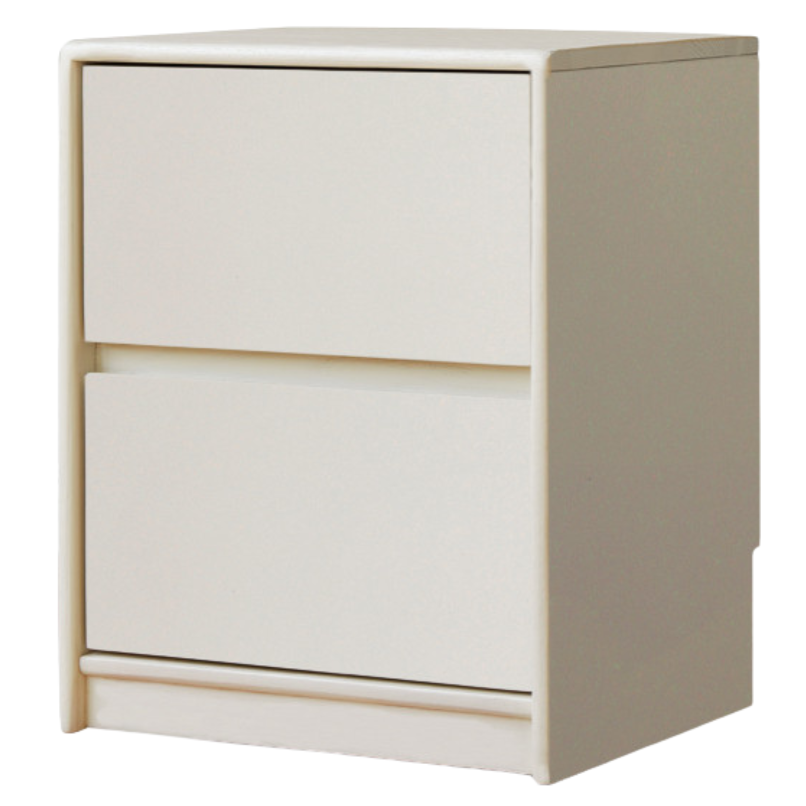 Beech Solid Wood White Cream Style Nightstand