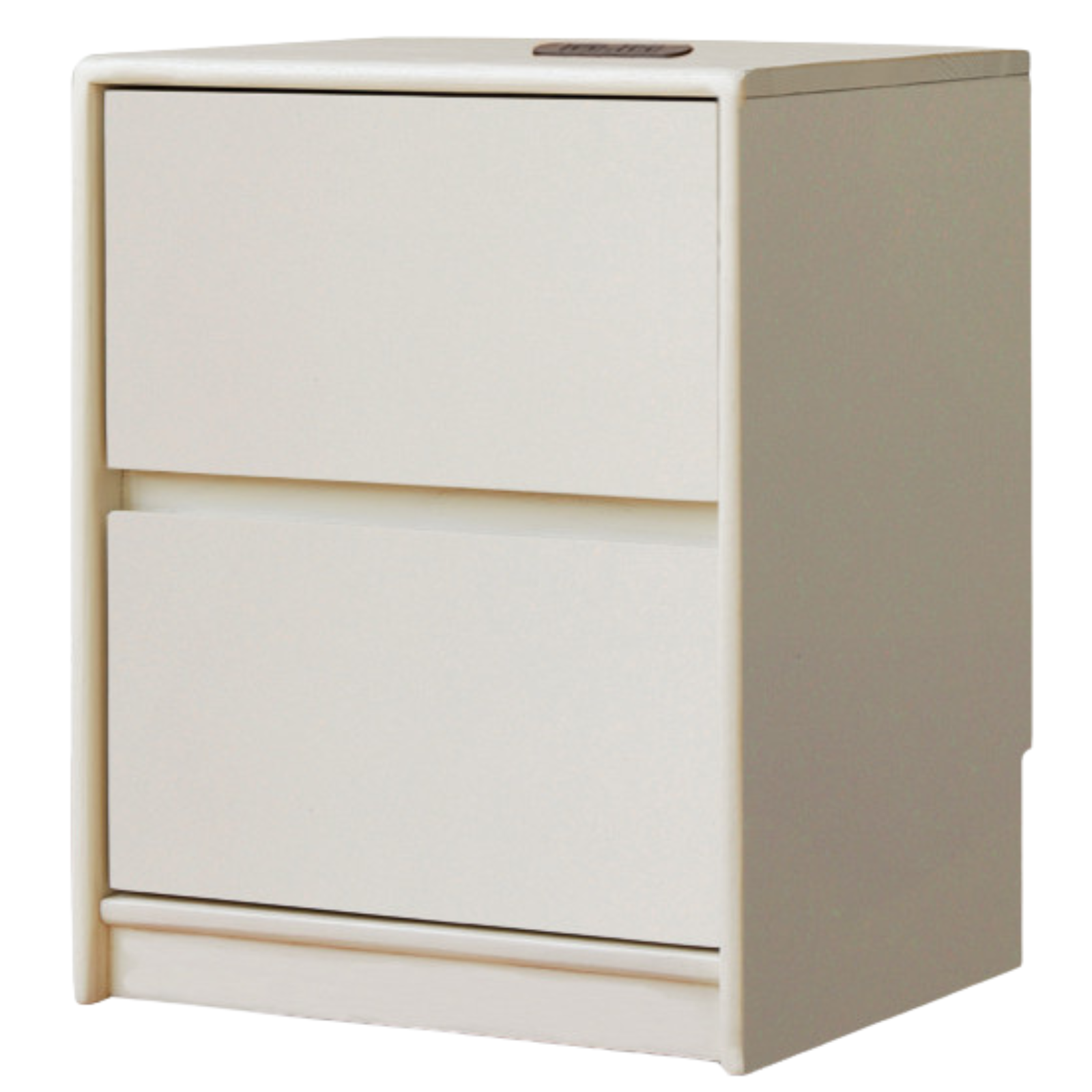 Beech Solid Wood White Cream Style Nightstand