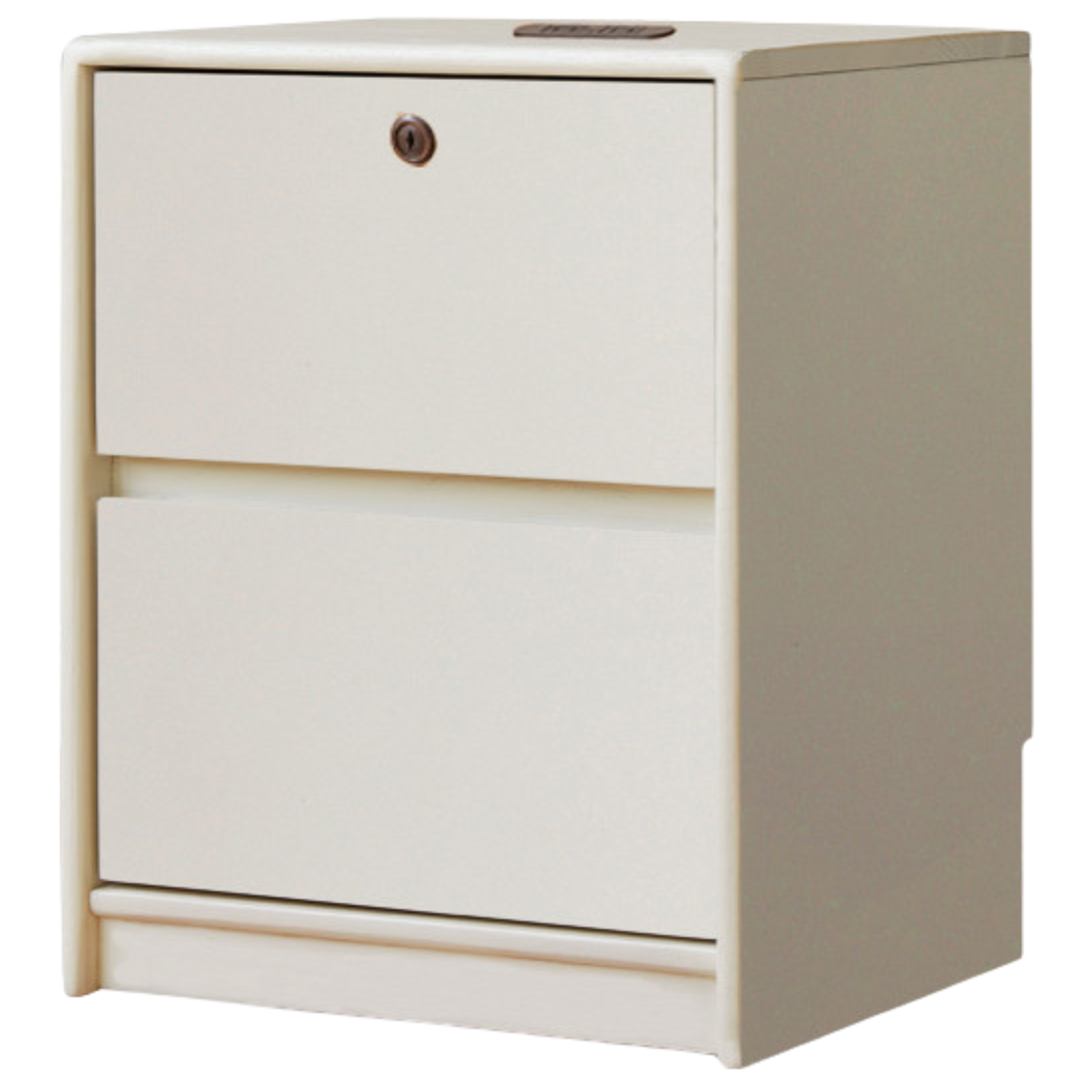 Beech Solid Wood White Cream Style Nightstand