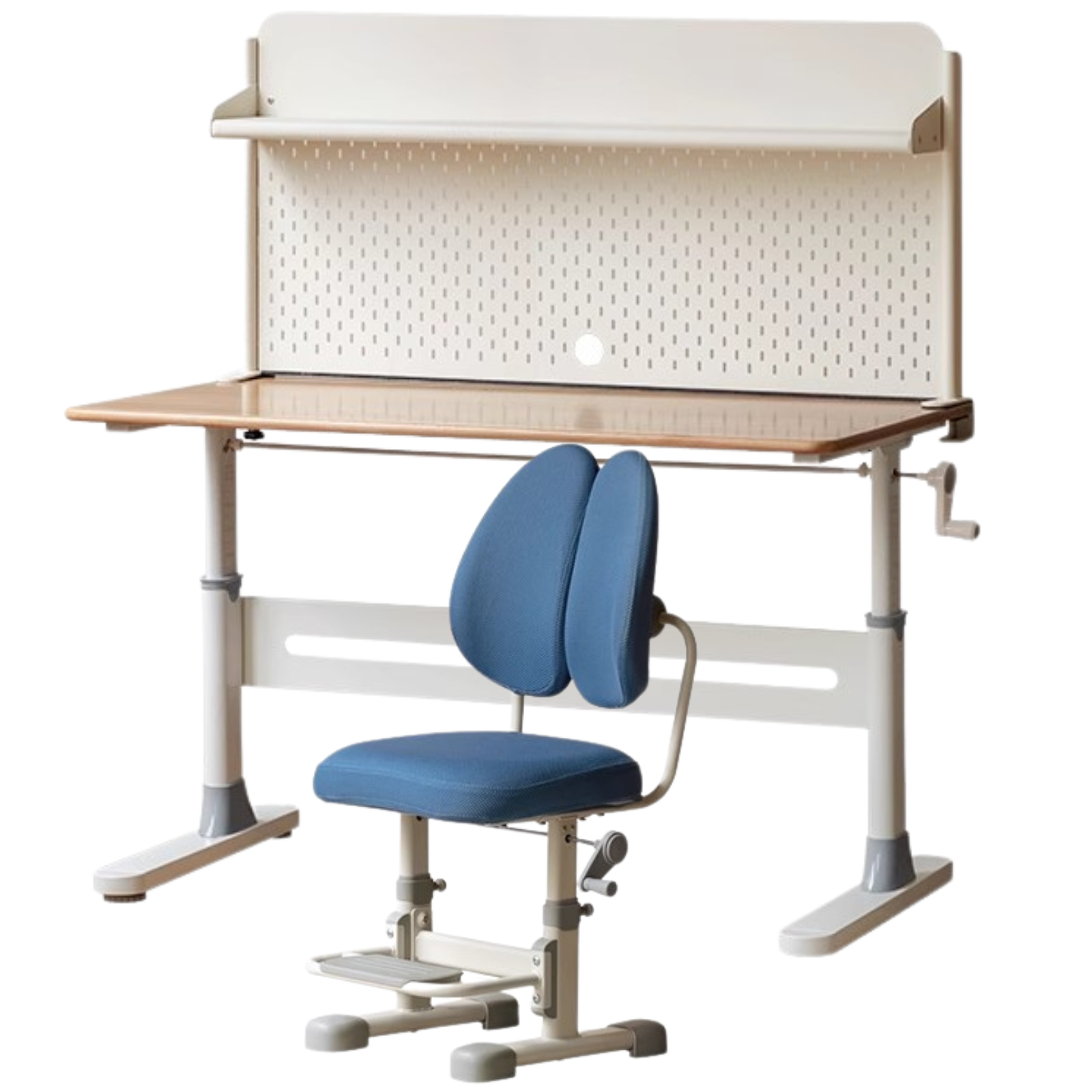 Beech, Solid Rubberwood Solid Wood Kids Liftable Desk