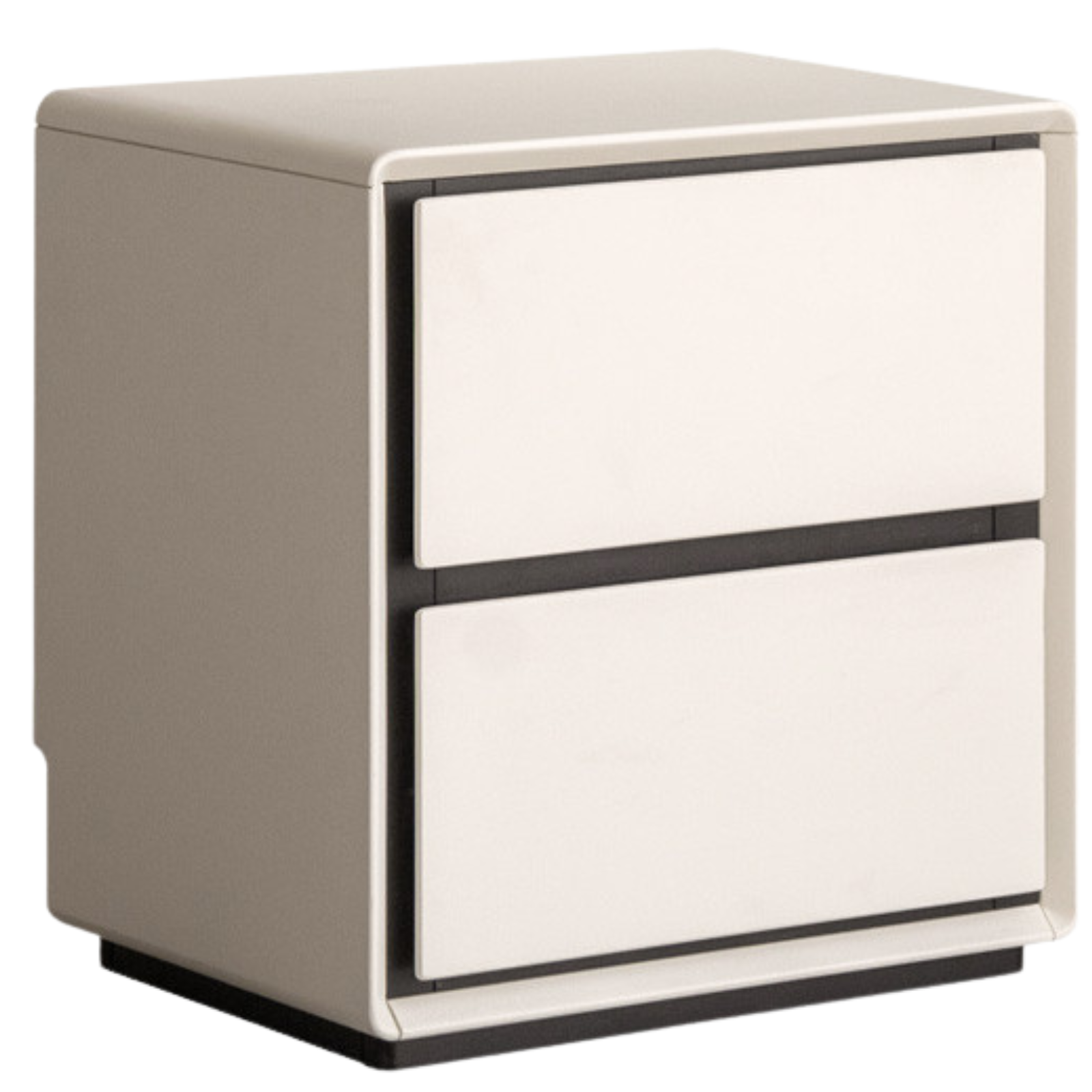 Beech Solid Wood White Cream Style Nightstand