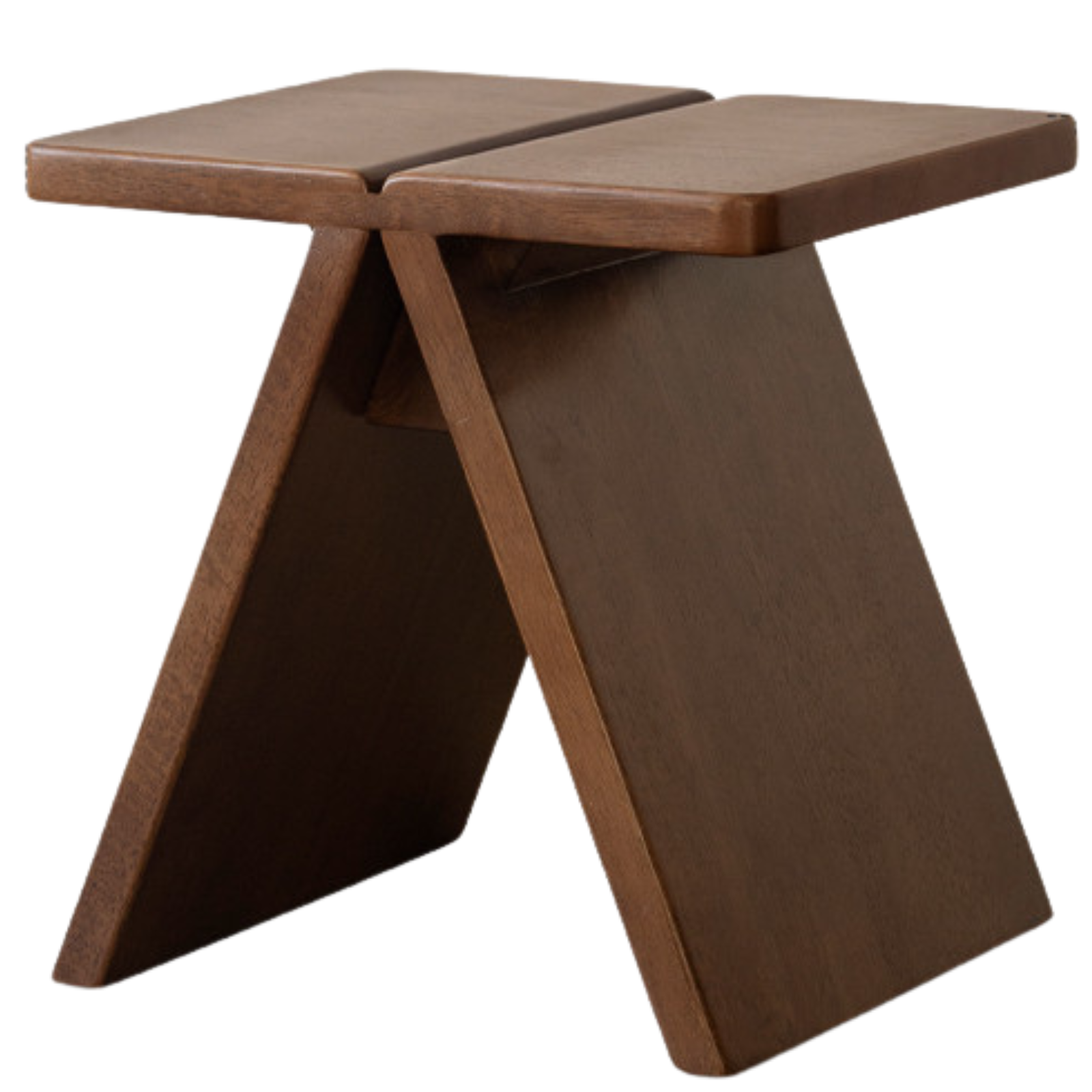 Solid Rubberwood Modern Minimalist Square Shoe Changing Stool