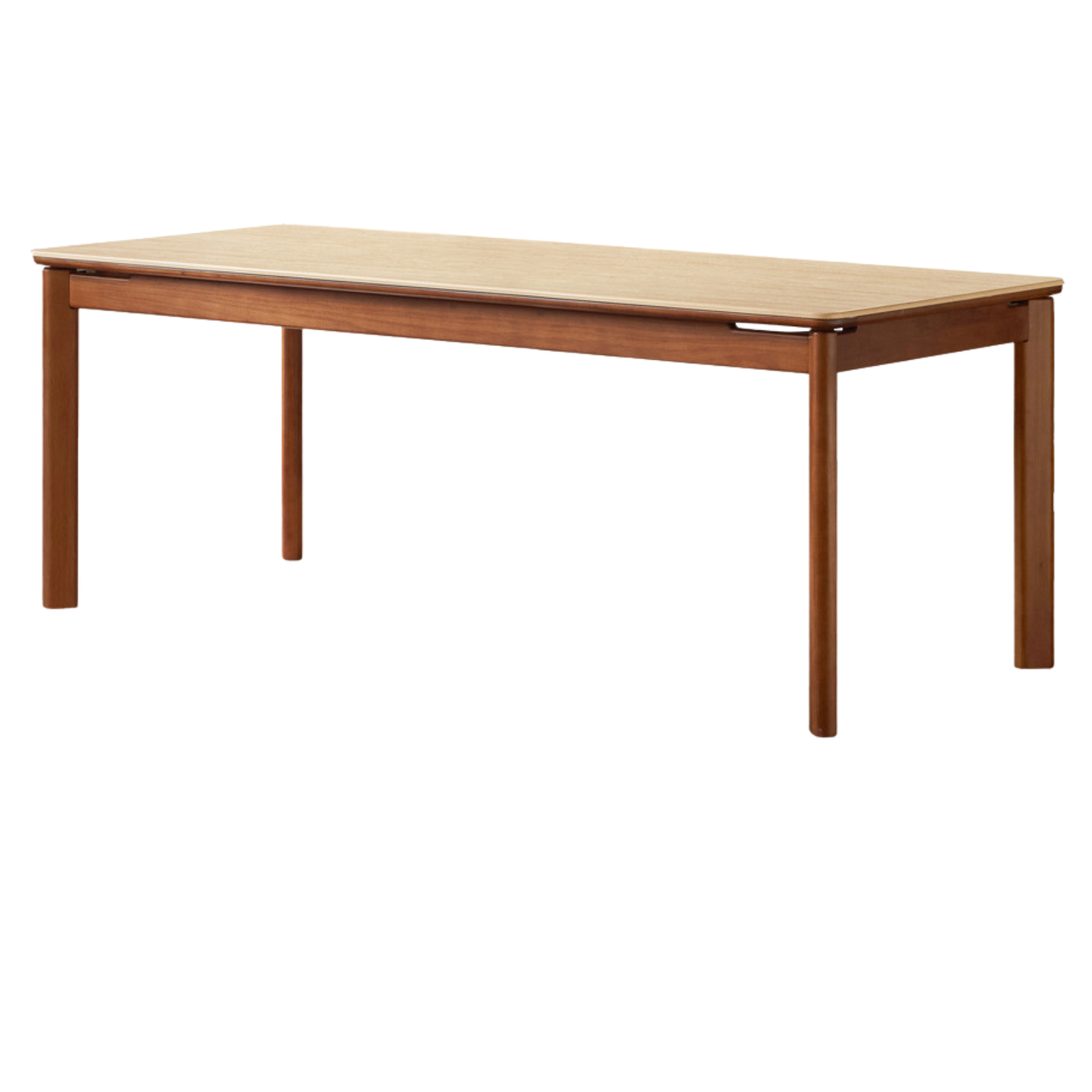 Tulipwood Solid Wood Vintage Style Restaurant Stone Slab Dining Table