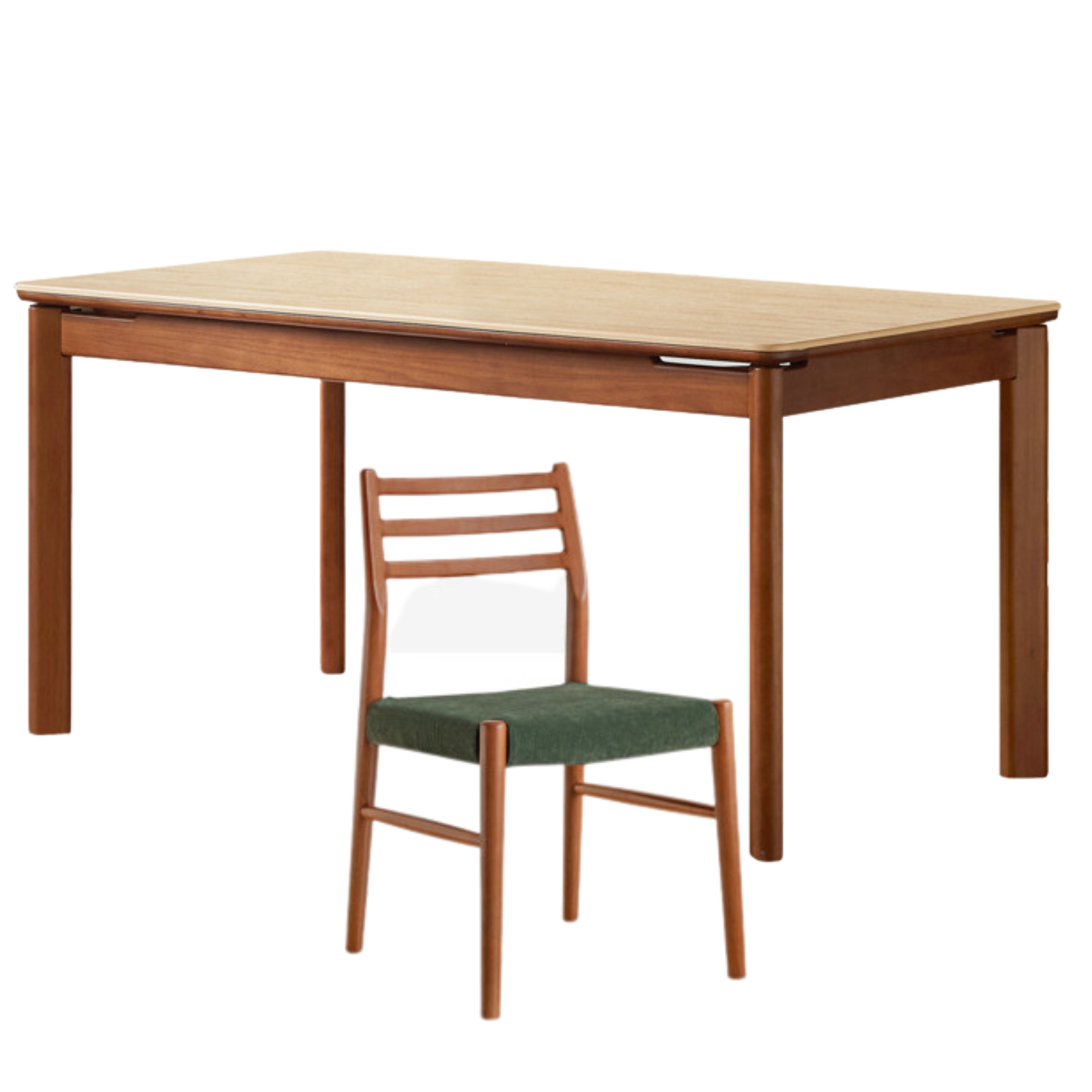 Tulipwood Solid Wood Vintage Style Restaurant Stone Slab Dining Table