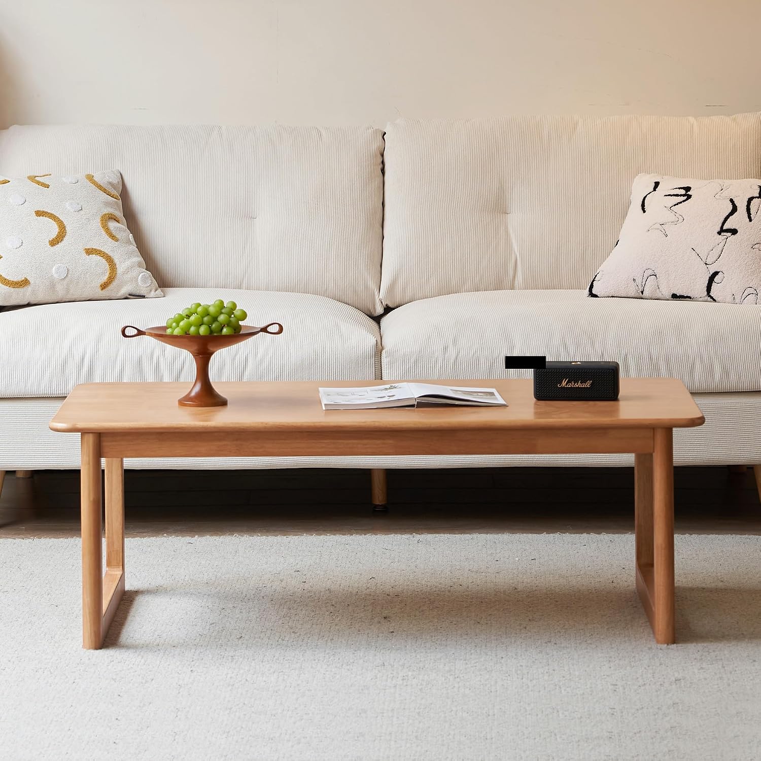 Rubberwood Solid Wood Tea Table Japanese Floor Table, Tatami Coffee Table