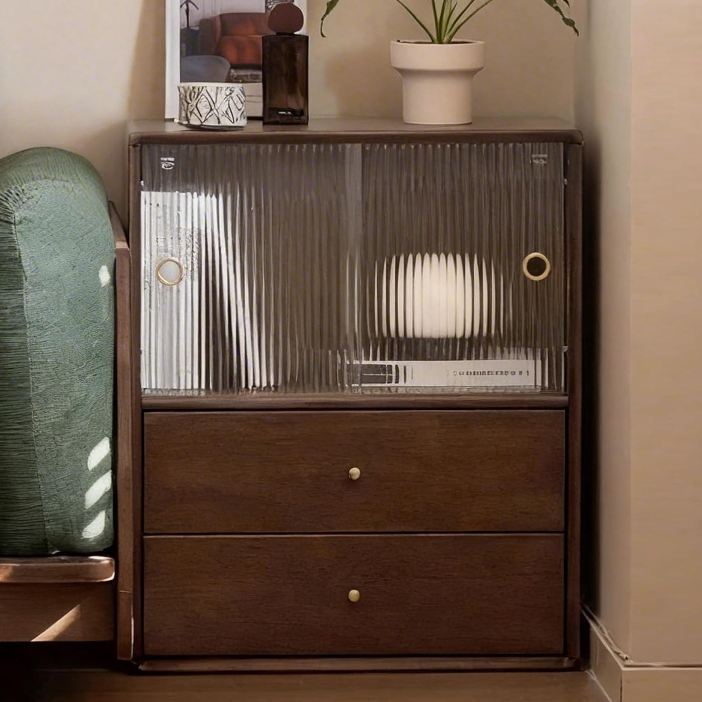 Rubberwood Solid Wood Modular Bookcase and TV Stand Combo