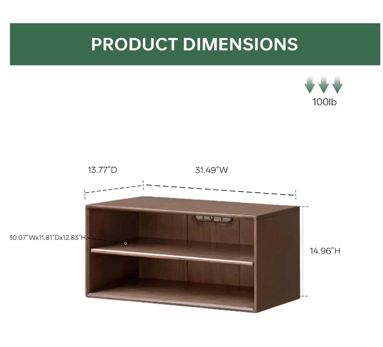 Rubberwood Solid Wood Modular Bookcase and TV Stand Combo