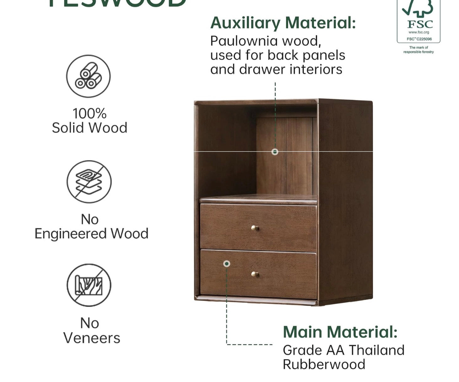 Rubberwood Solid Wood Modular Bookcase and TV Stand Combo