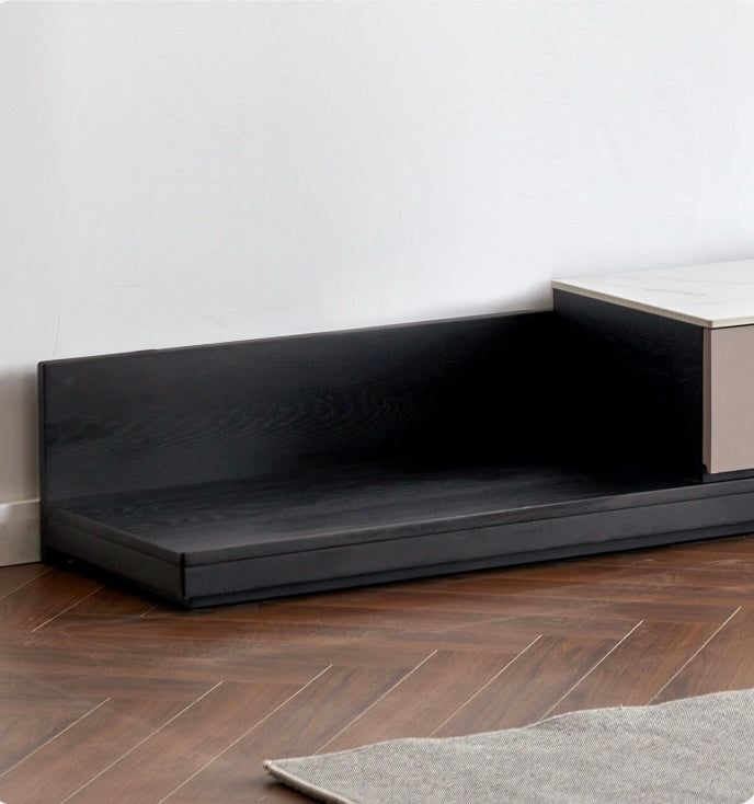 Slate Oak solid wood retractable floor TV cabinet "