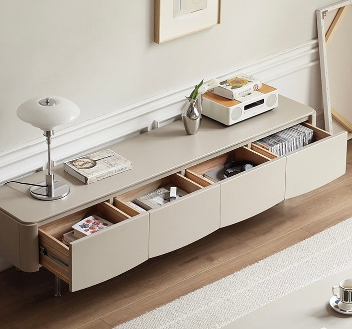 Poplar solid wood Elegantly TV cabinet light luxury "