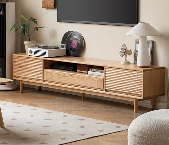 Oak Solid Wood TV Cabinet"