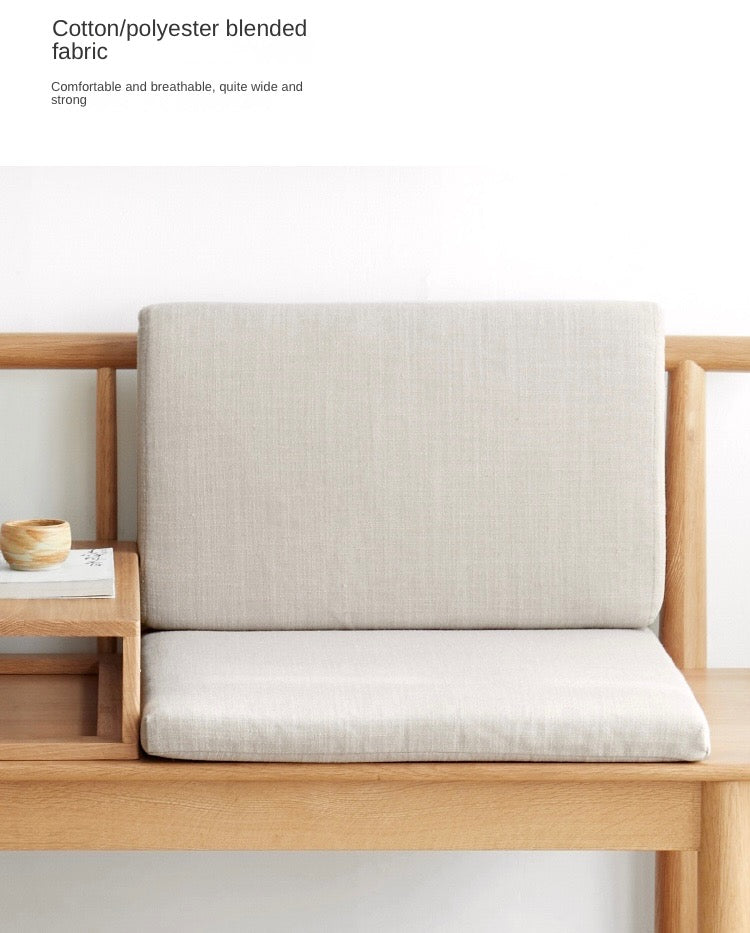 Oak Solid Wood Double Seat Sofa"