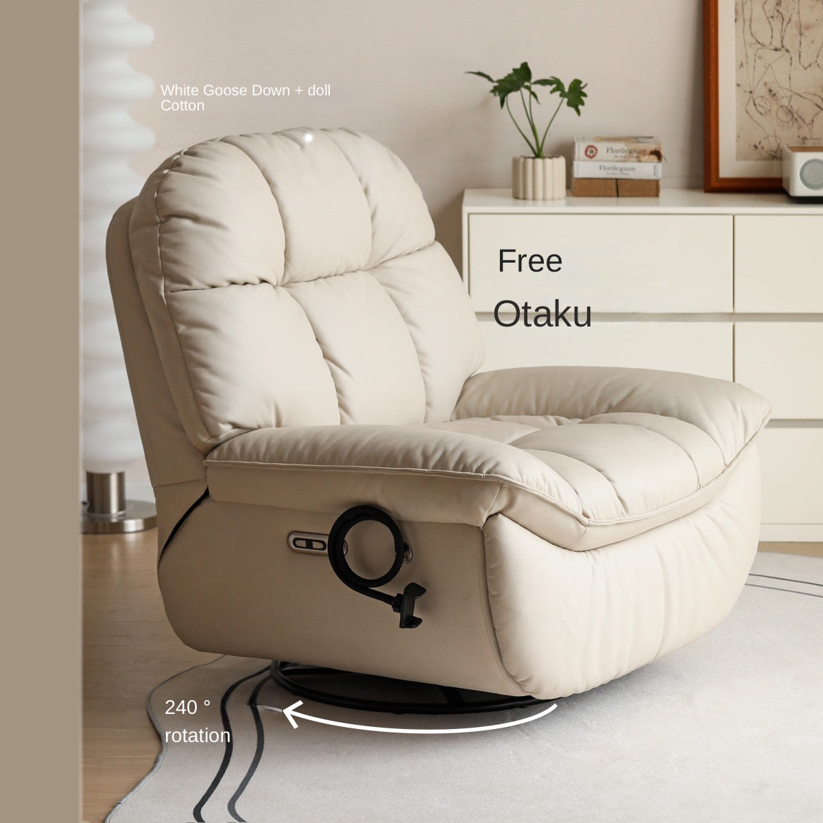 Electric 240° rotation Rocking chair"-