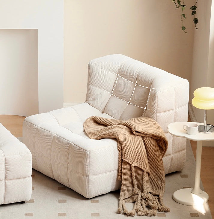 Cream Style Lazy Sofa Modern Leisure square design"-