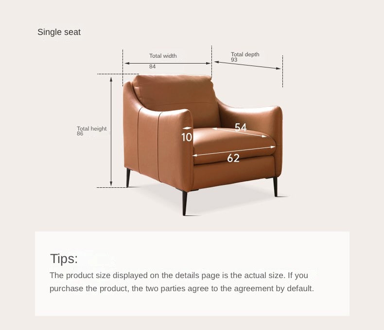 Genuine cowhide leather sofa)