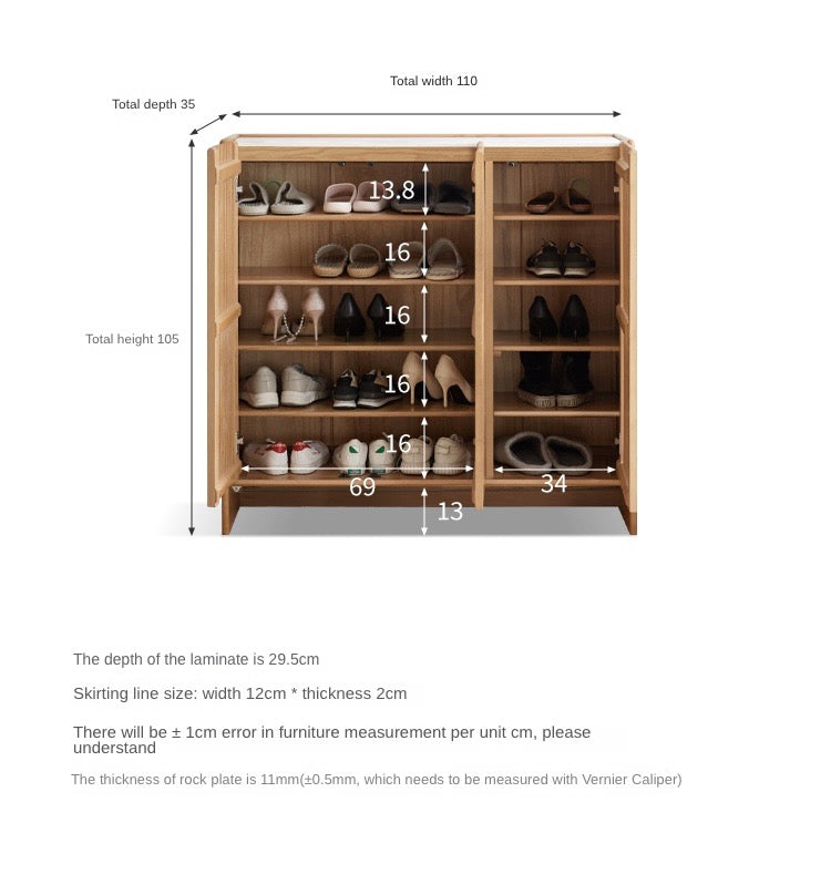 Ash,Beech Solid wood rock top shoe cabinet"