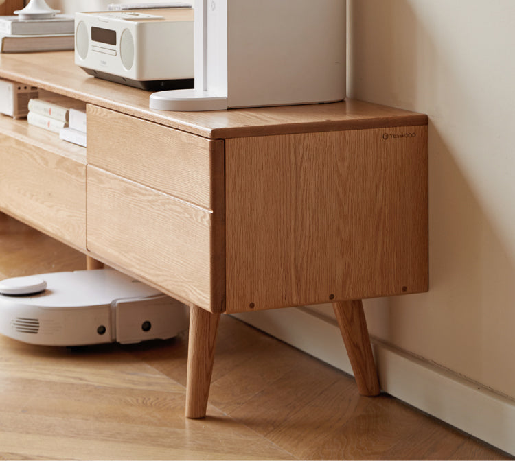 Oak solid wood TV cabinet modern Luxury"