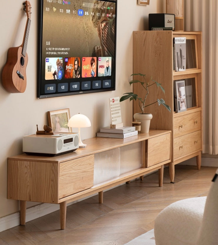 Oak solid wood TV cabinet modern "