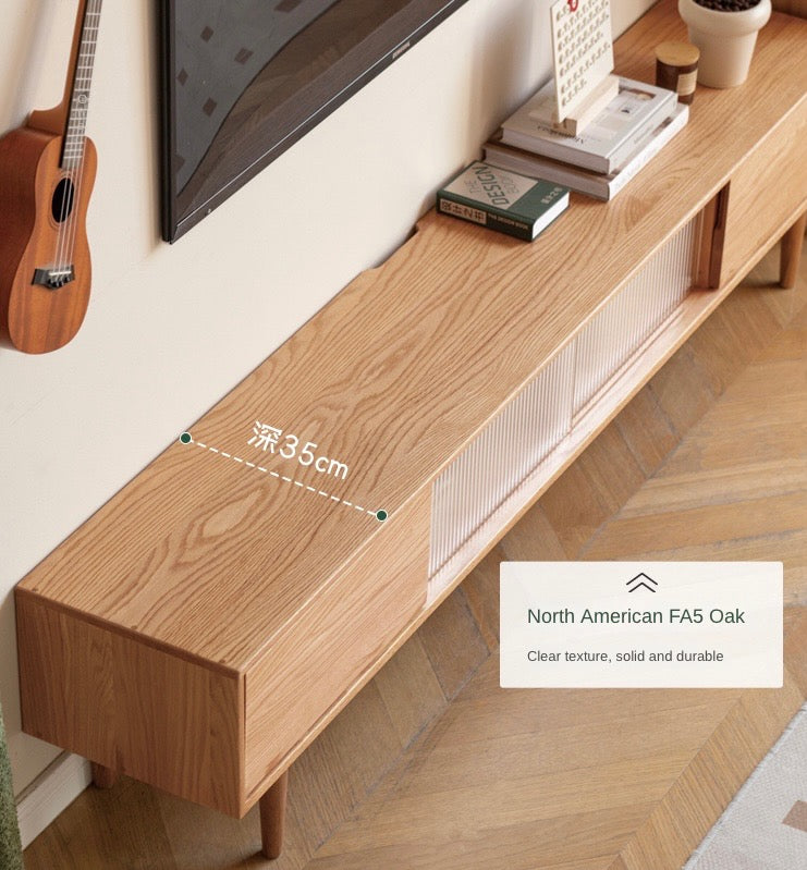 Oak solid wood TV cabinet modern "