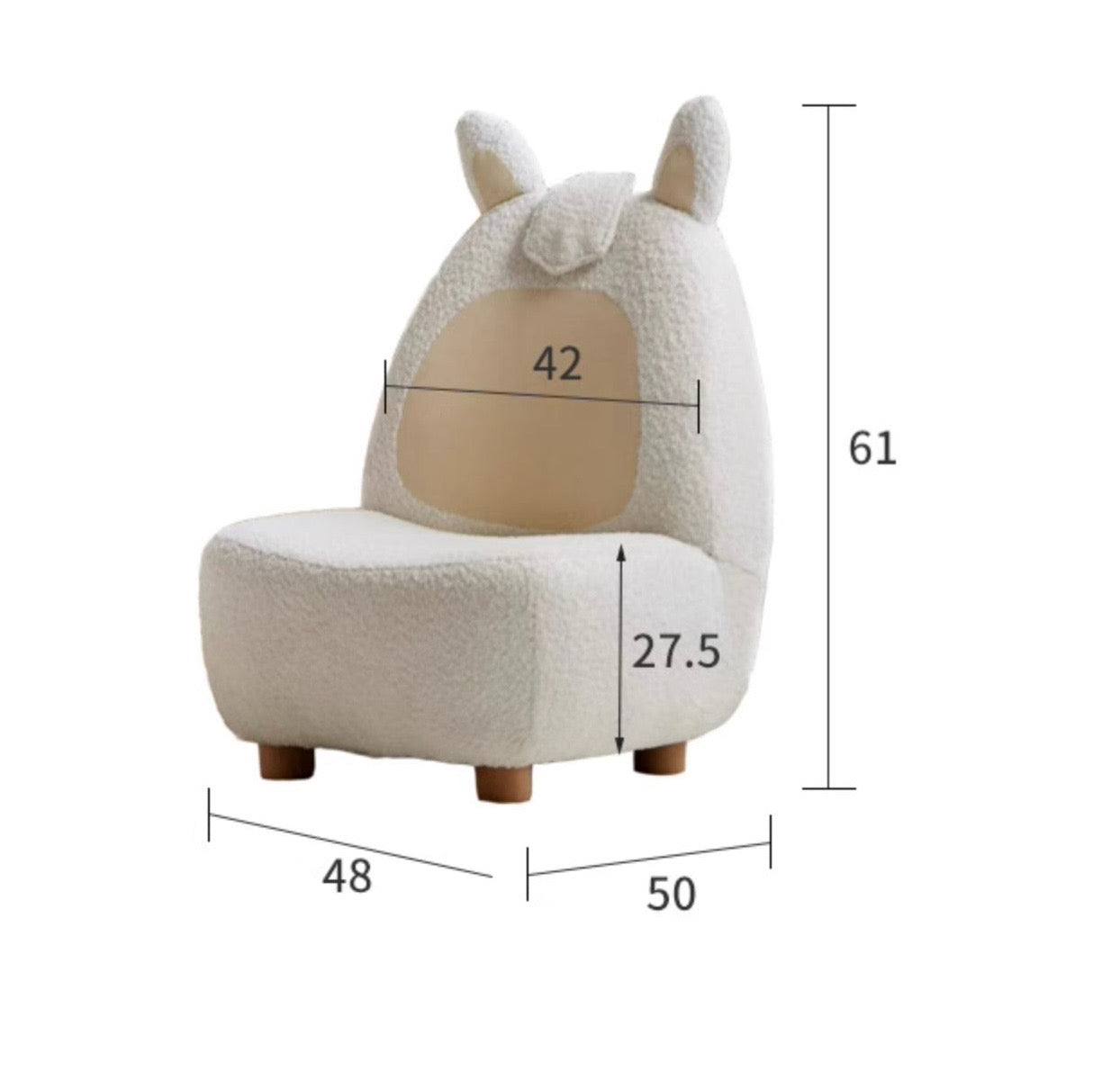 Baby seat cartoon removable and washable lamb velvet"