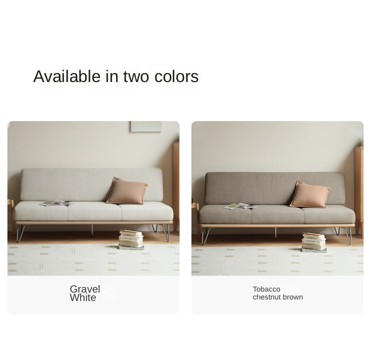 Oak Solid Wood Modern Simple Fabric Sofa"