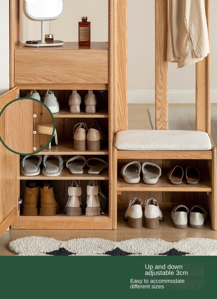 Clothes hangers racks, Shoe Cabinets Oak solid wood-