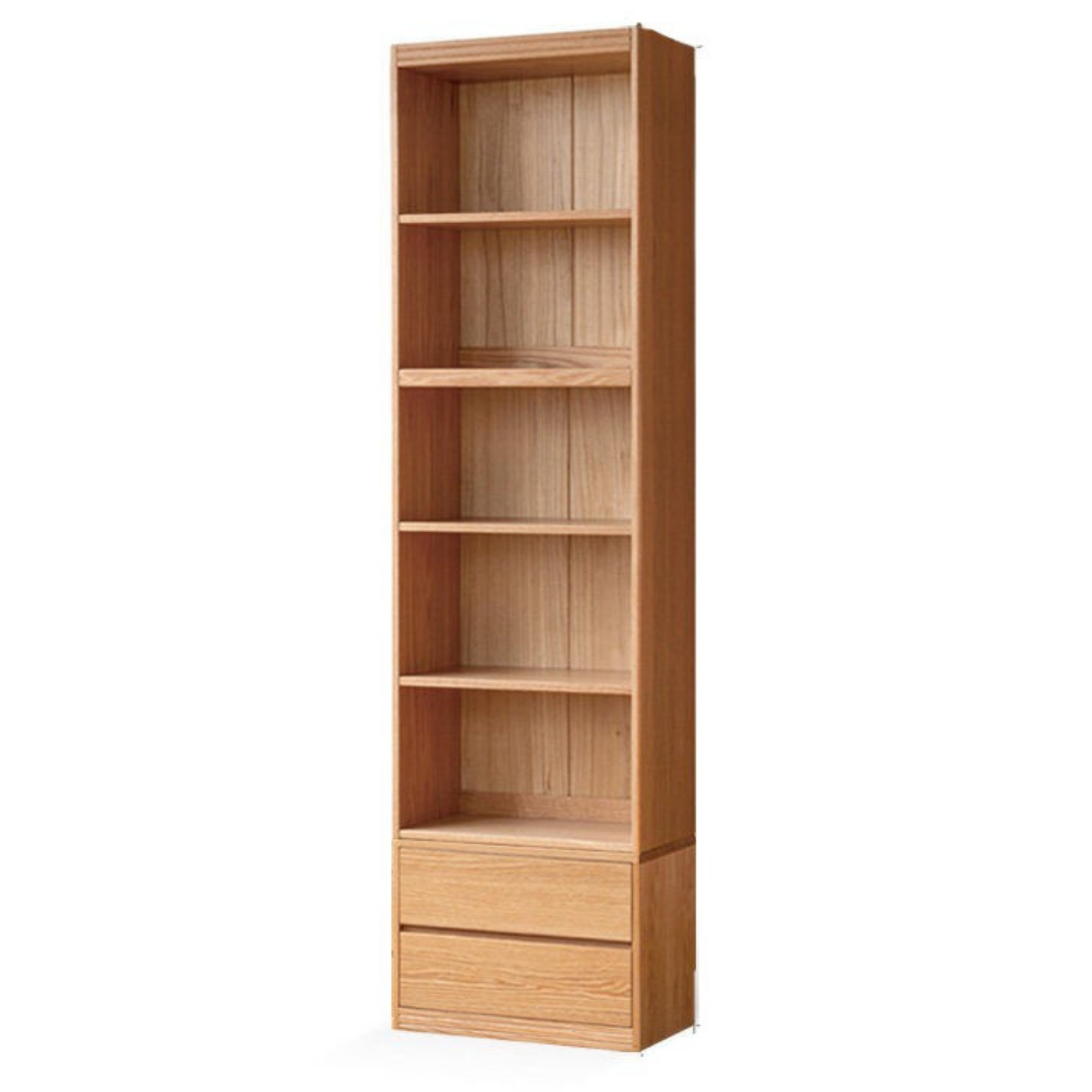 Oak, Ash Solid Wood Wall-Mounted Bookcase with Simple Storage Design