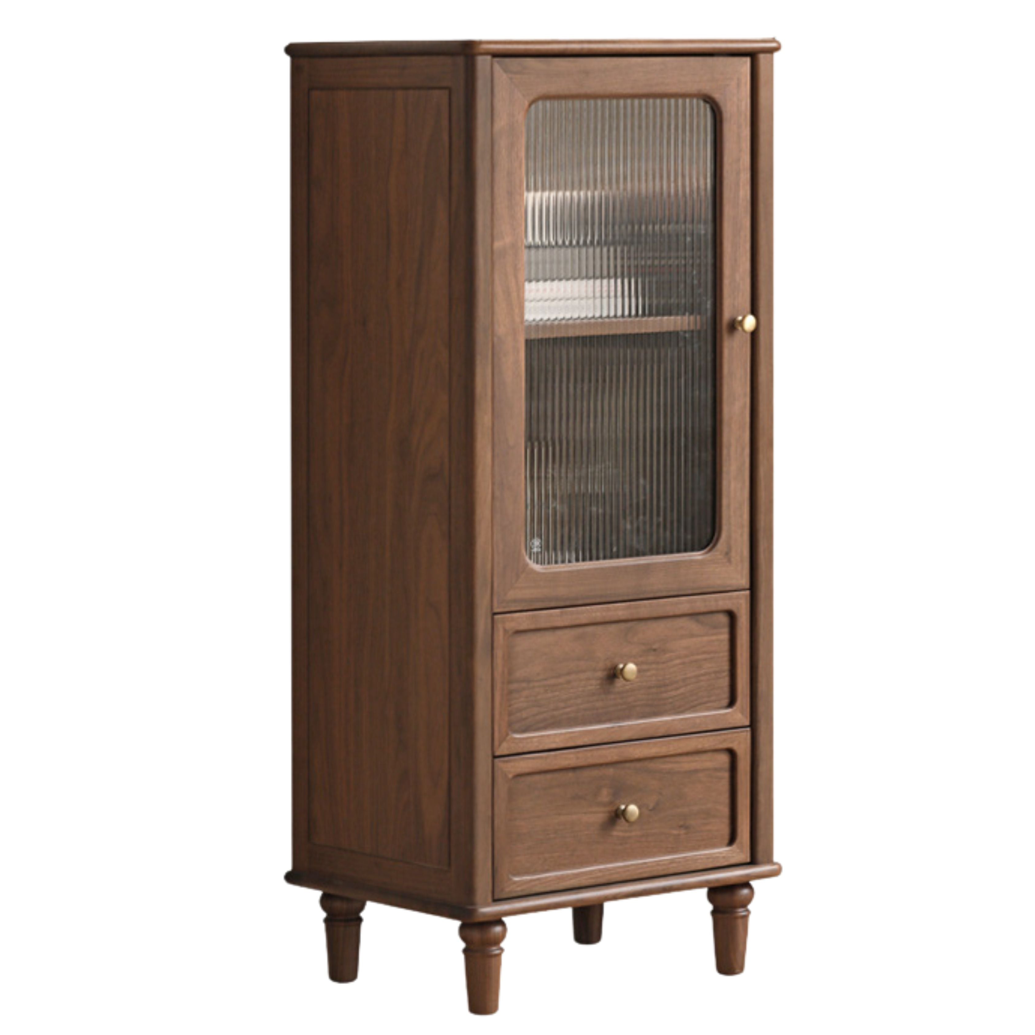 Black Walnut Solid Wood American Retro Locker Side Cabinet