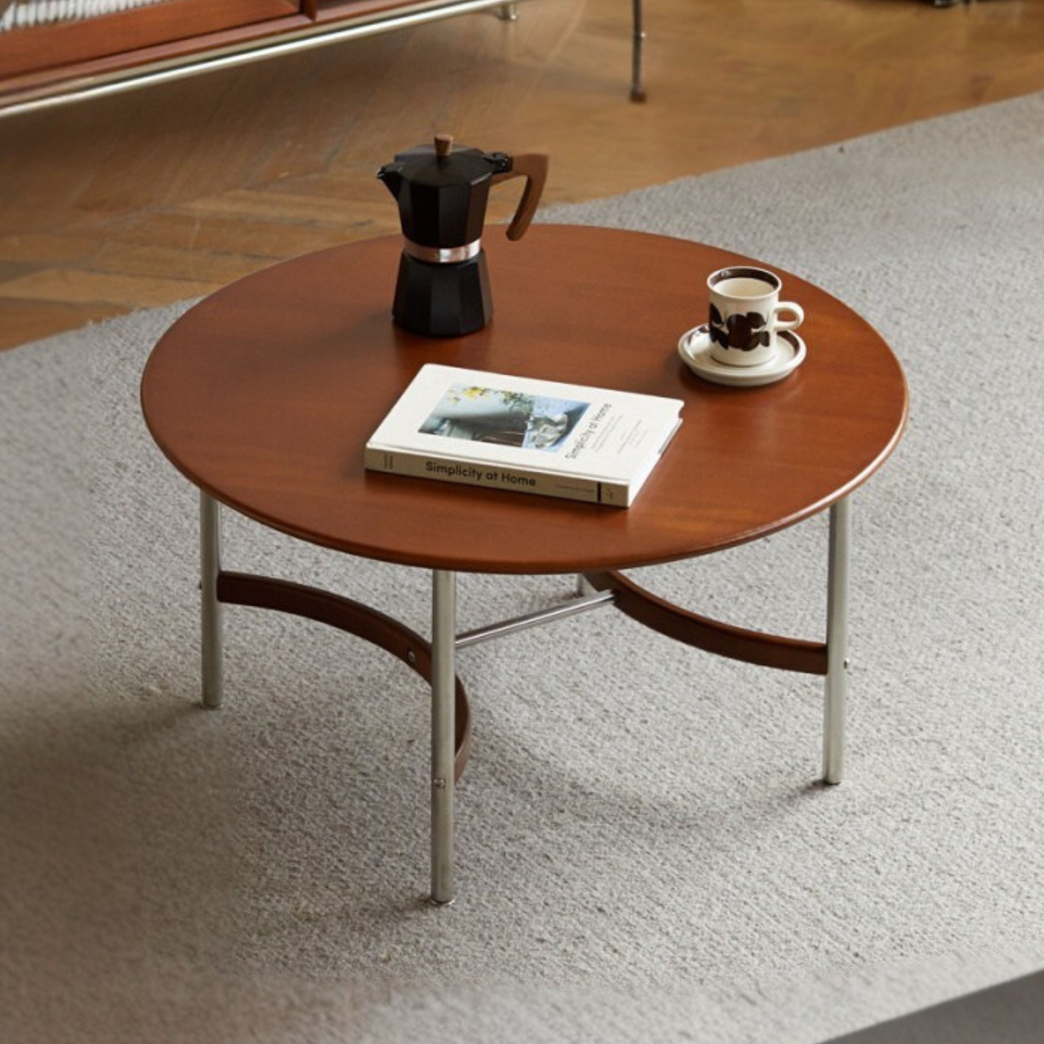 Poplar Solid Wood American Retro Coffee Table.