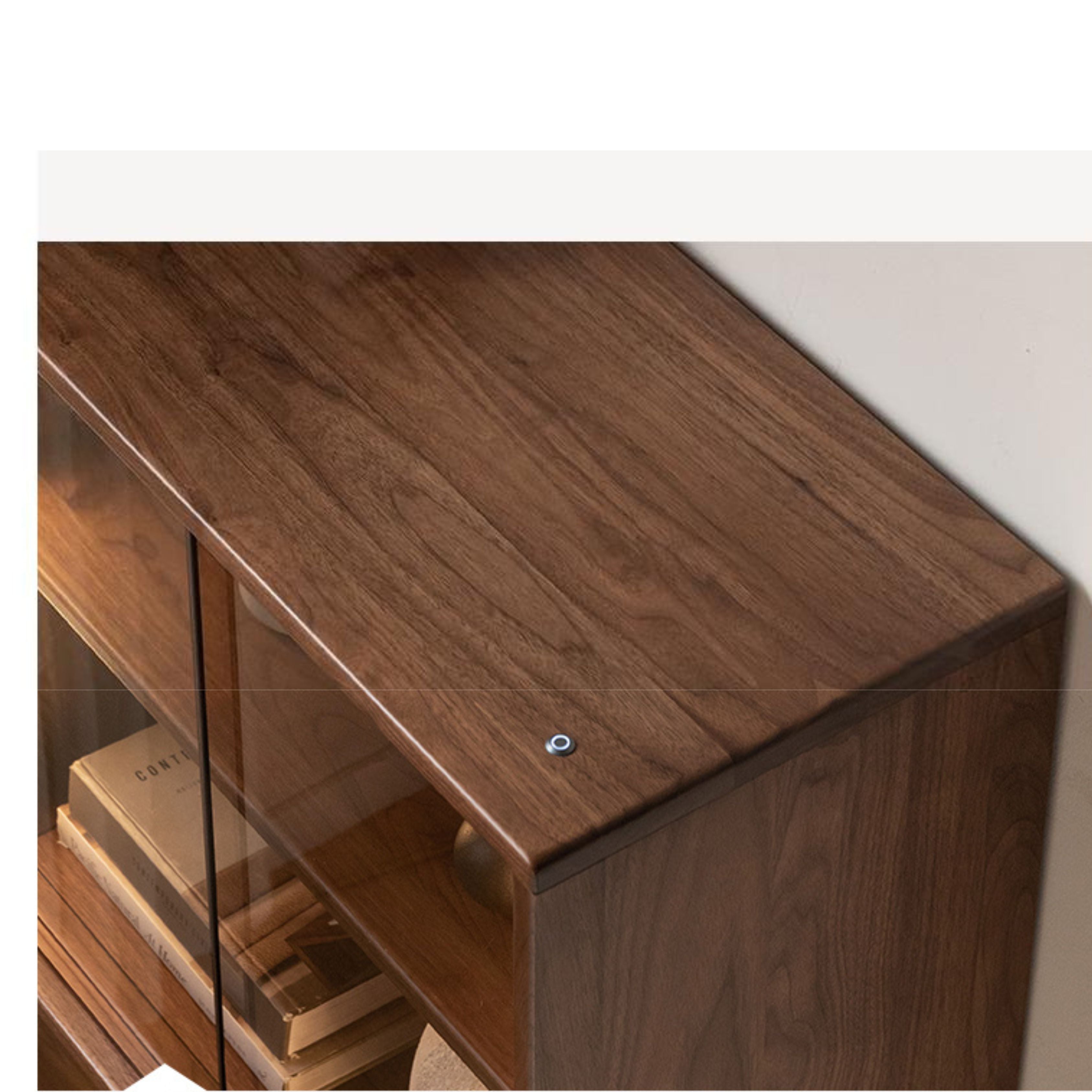 Black Walnut Solid Wood Wabi-Sabi Style Floor Side Cabinet
