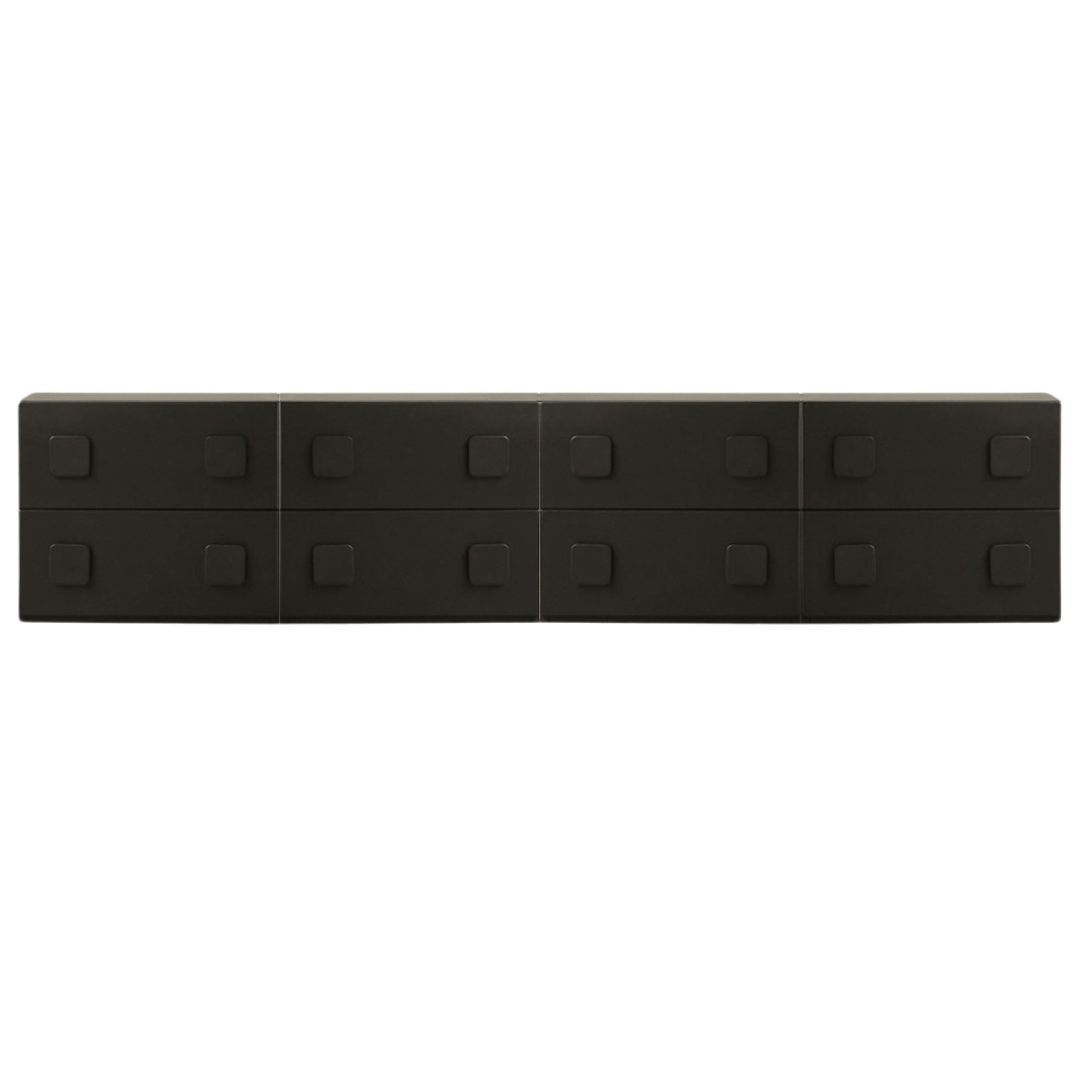 Poplar, Black Walnut, Oak Solid Wood Retro Module Combination TV Cabinet