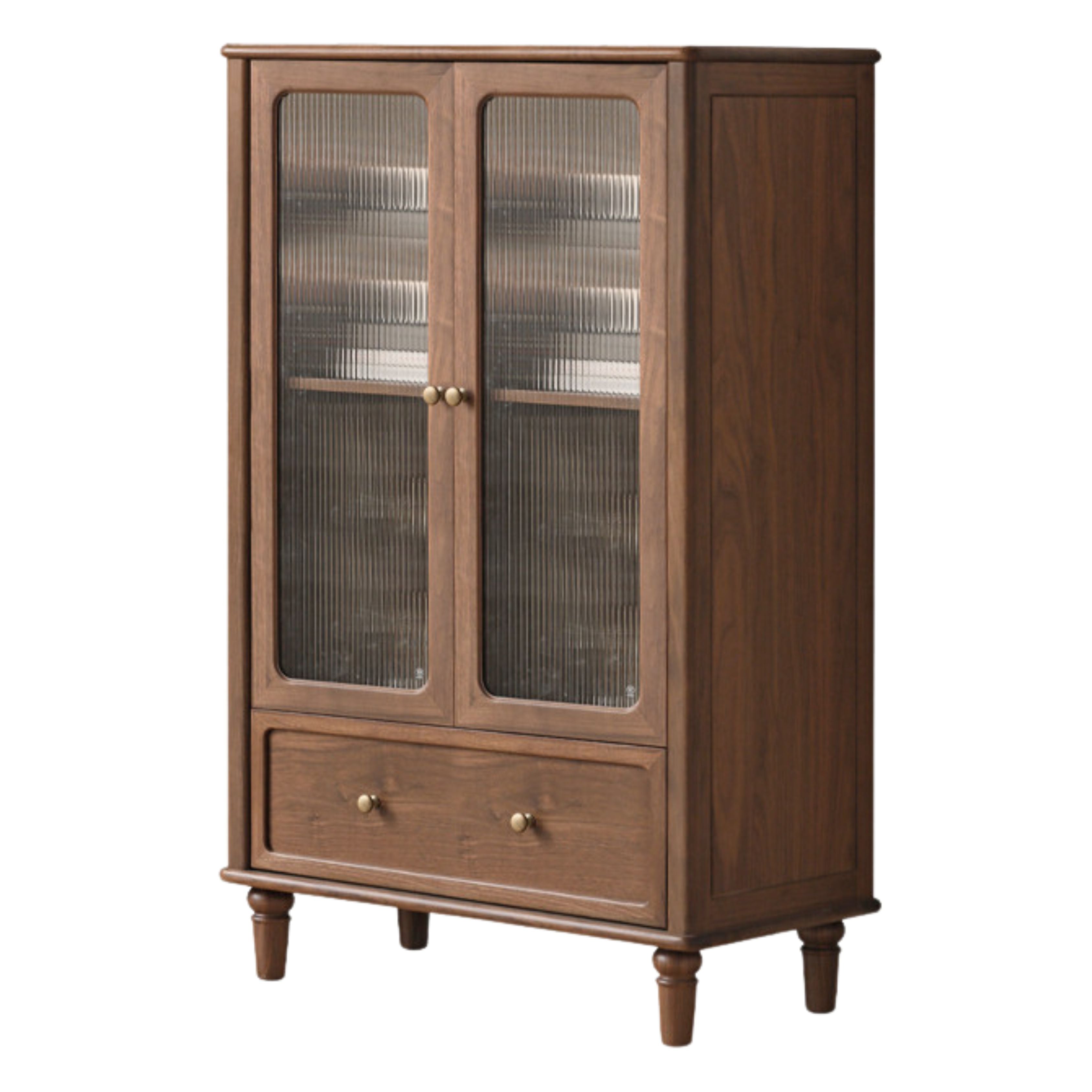 Black Walnut Solid Wood American Retro Locker Side Cabinet