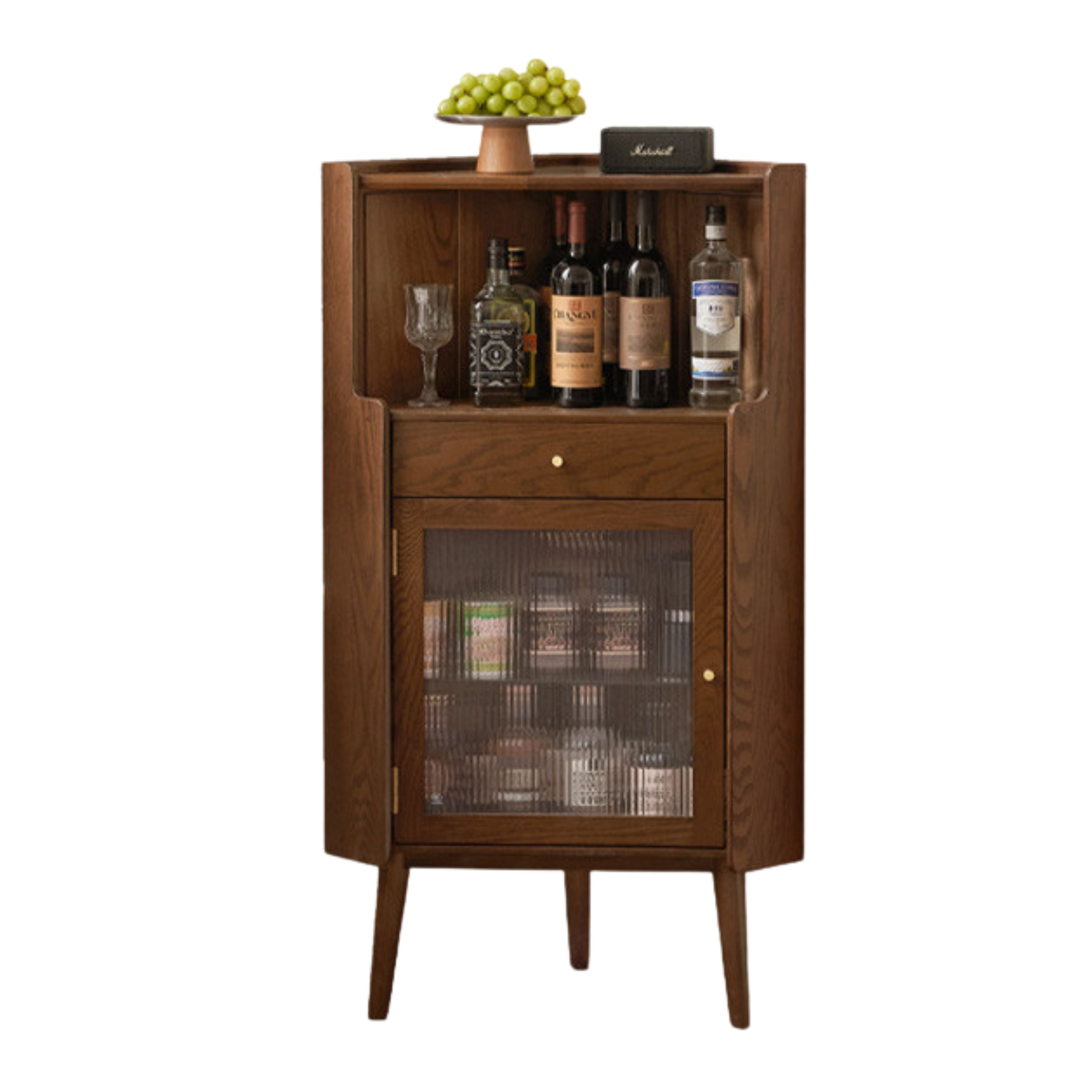 Oak Solid Wood Corner Side Cabinet