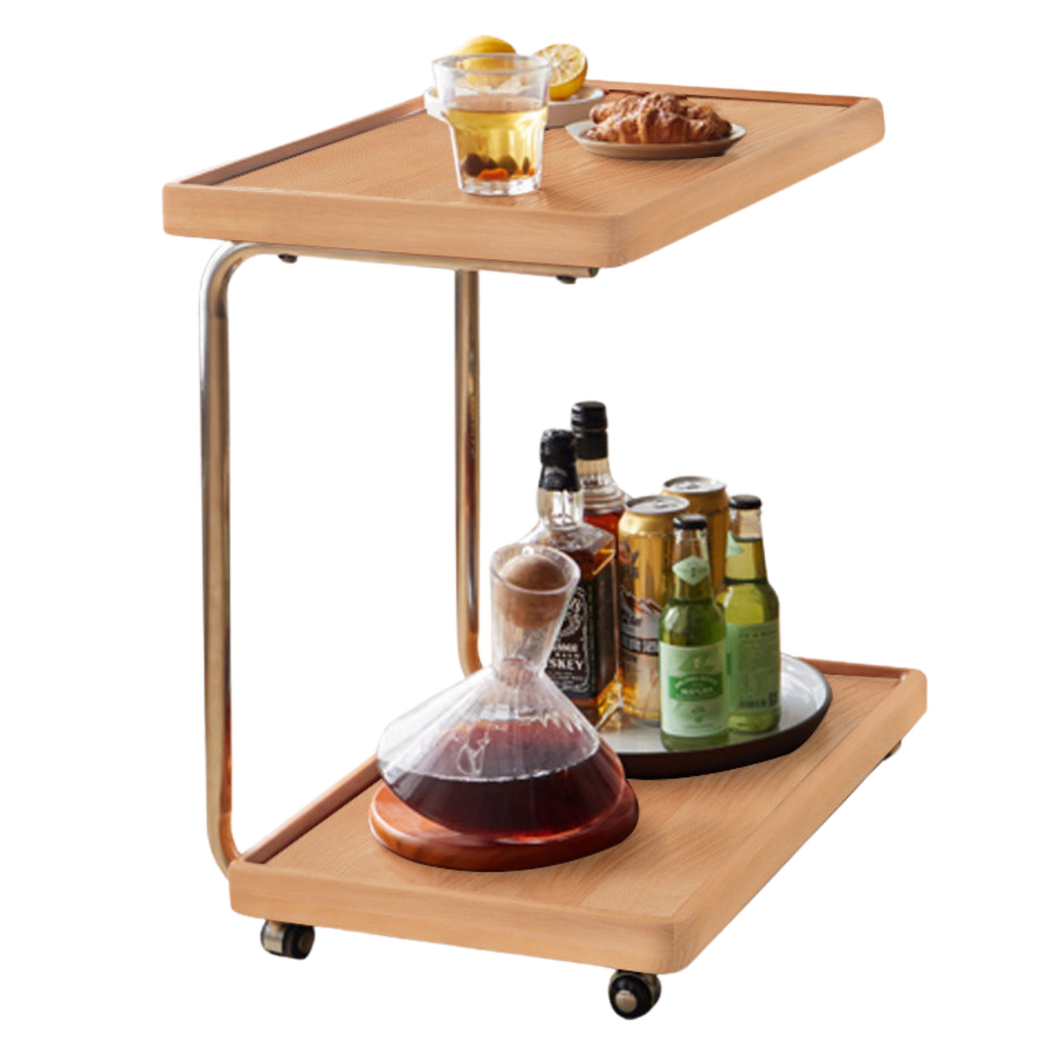 Beech, Ash, Oak, Cherry, Poplar Solid Wood C-type Side Table Modern