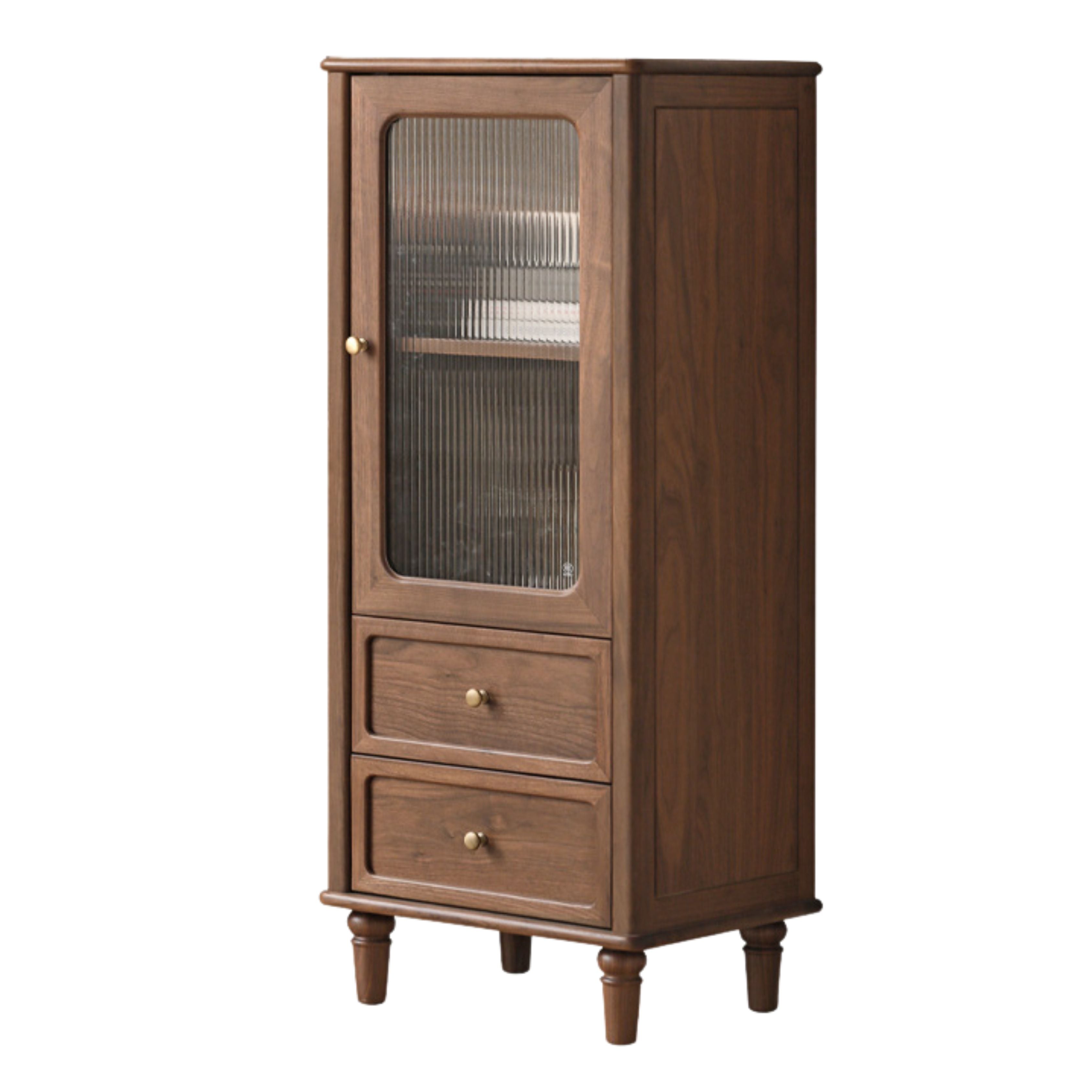 Poplar Solid Wood American Retro Side Cabinet