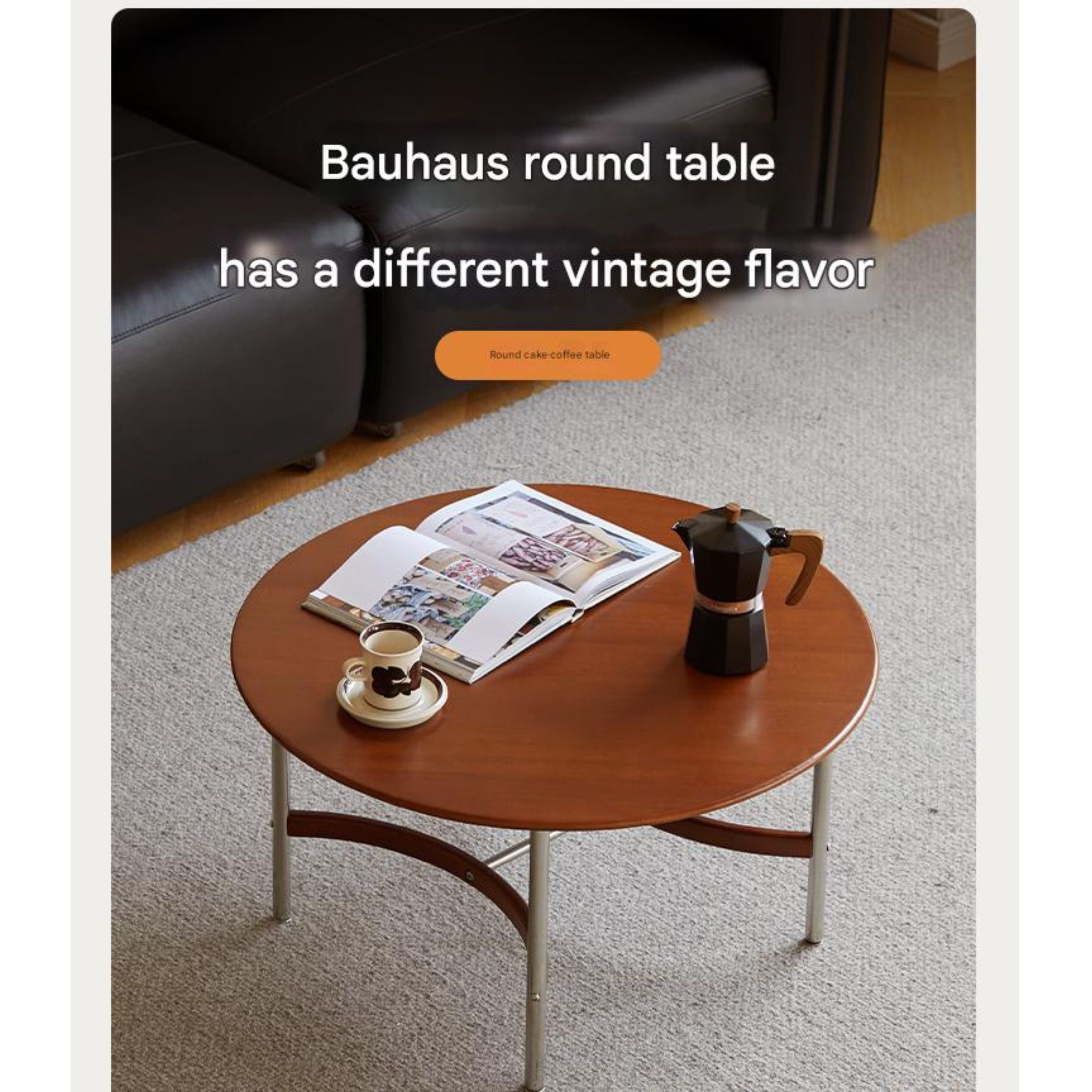 Poplar Solid Wood American Retro Coffee Table.