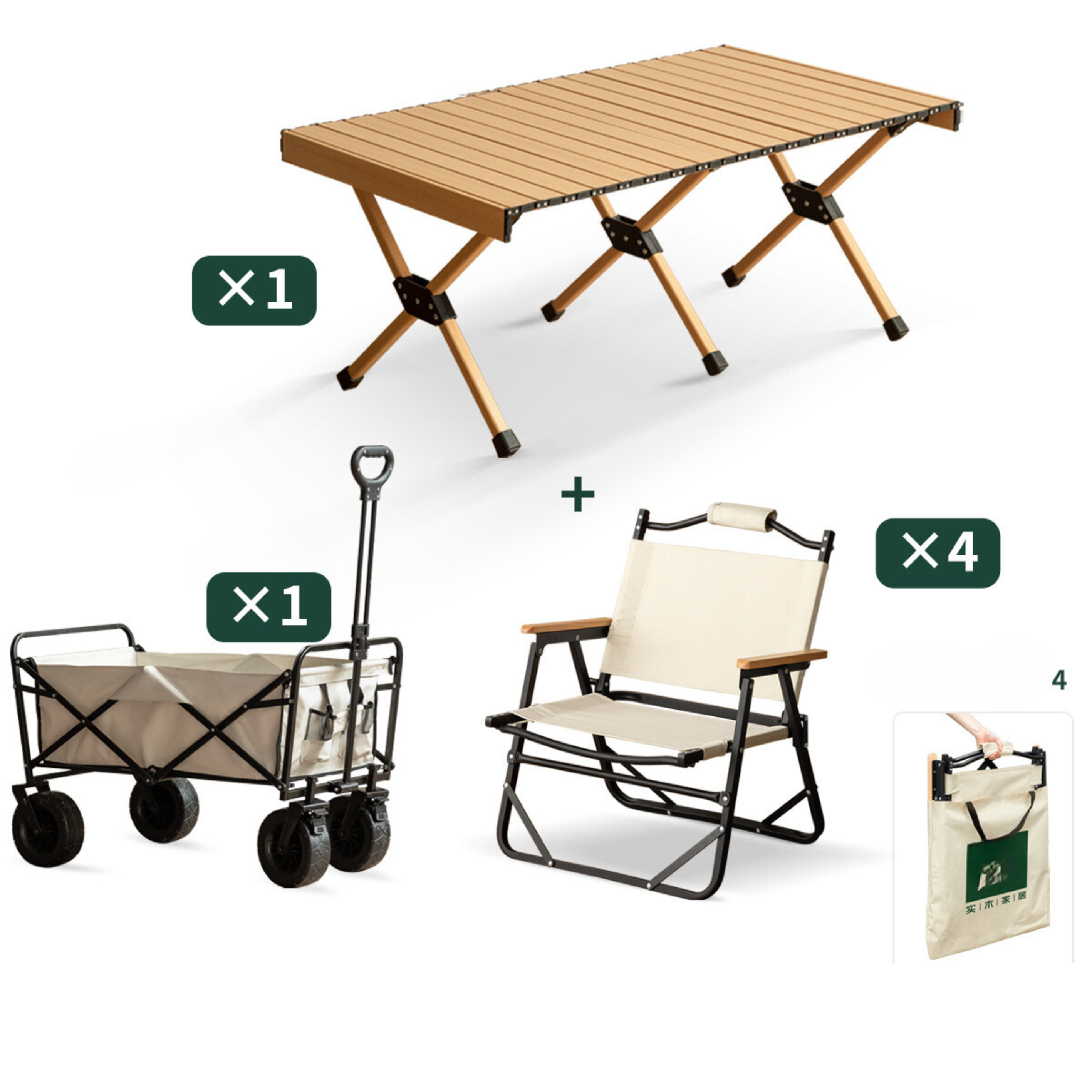 Camping foldable trolley , shopping picnic hand cart